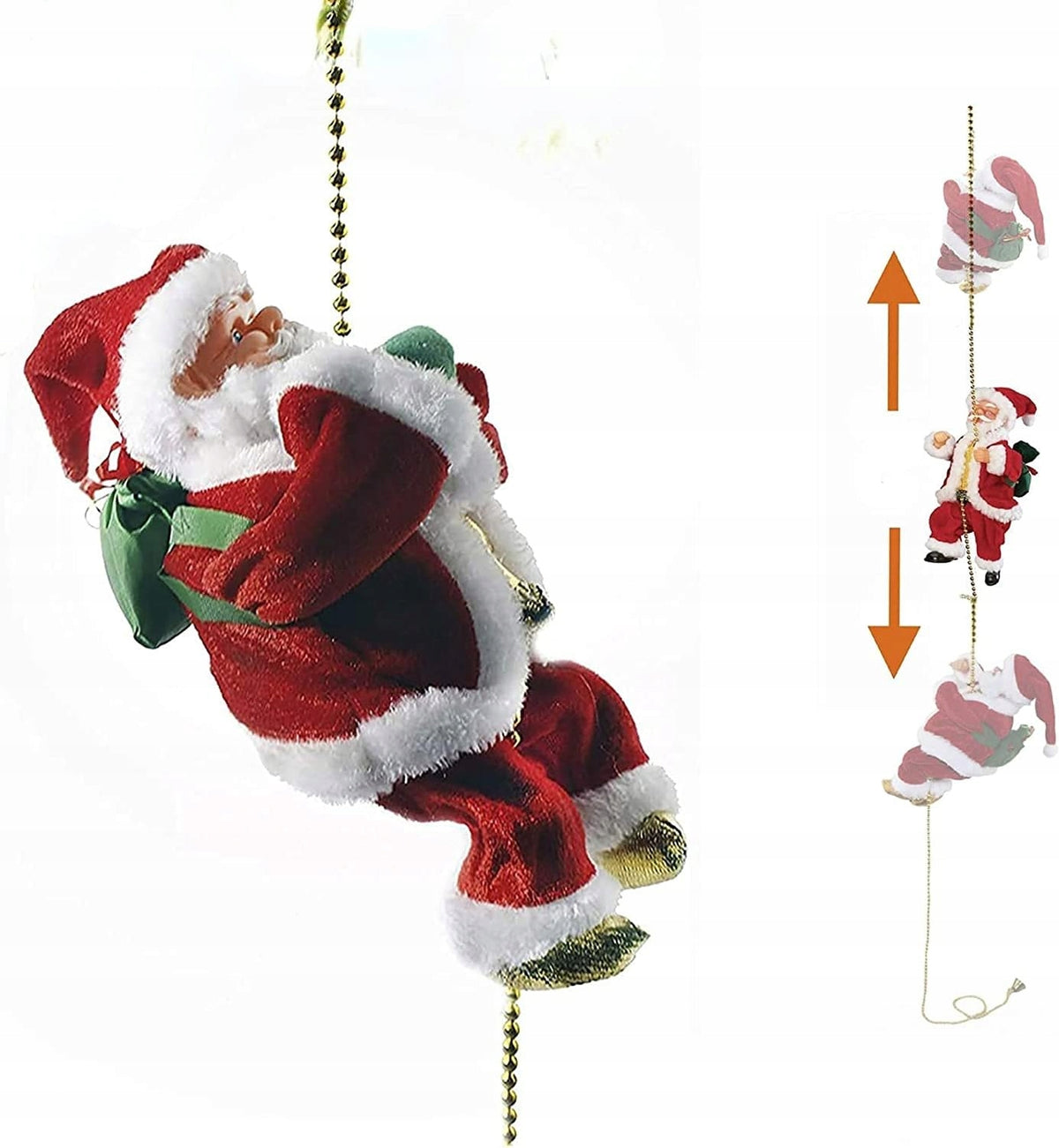 Climbing Santa Claus on the Line 100cm Melodyjka Gift for Christmas up, down Brand Fotorob