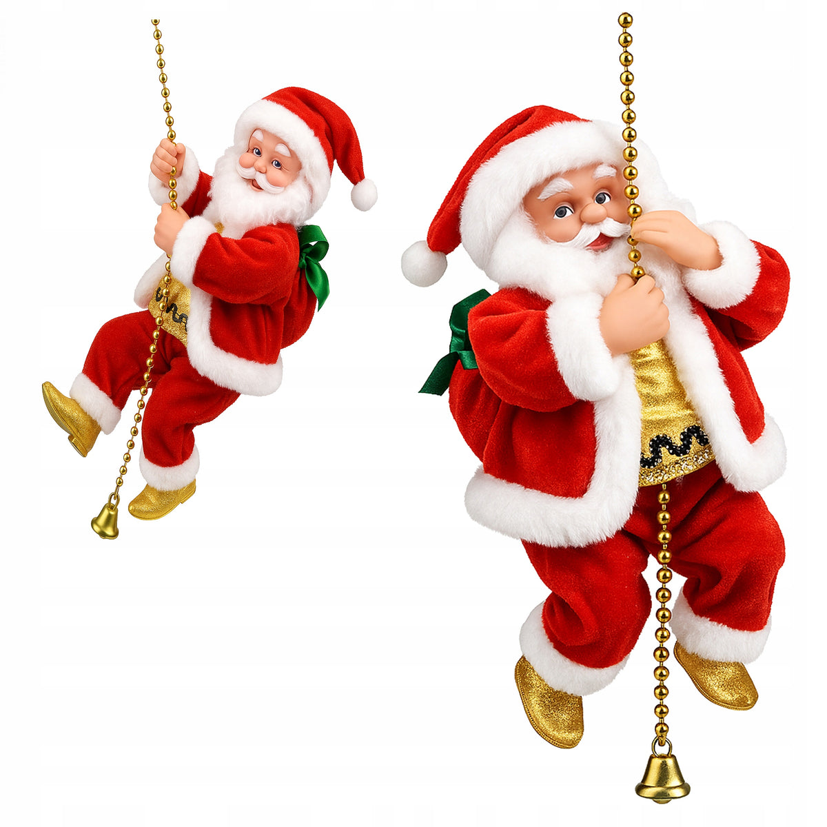 Climbing Santa Claus on the Line 100cm Melodyjka Gift for Christmas up, down