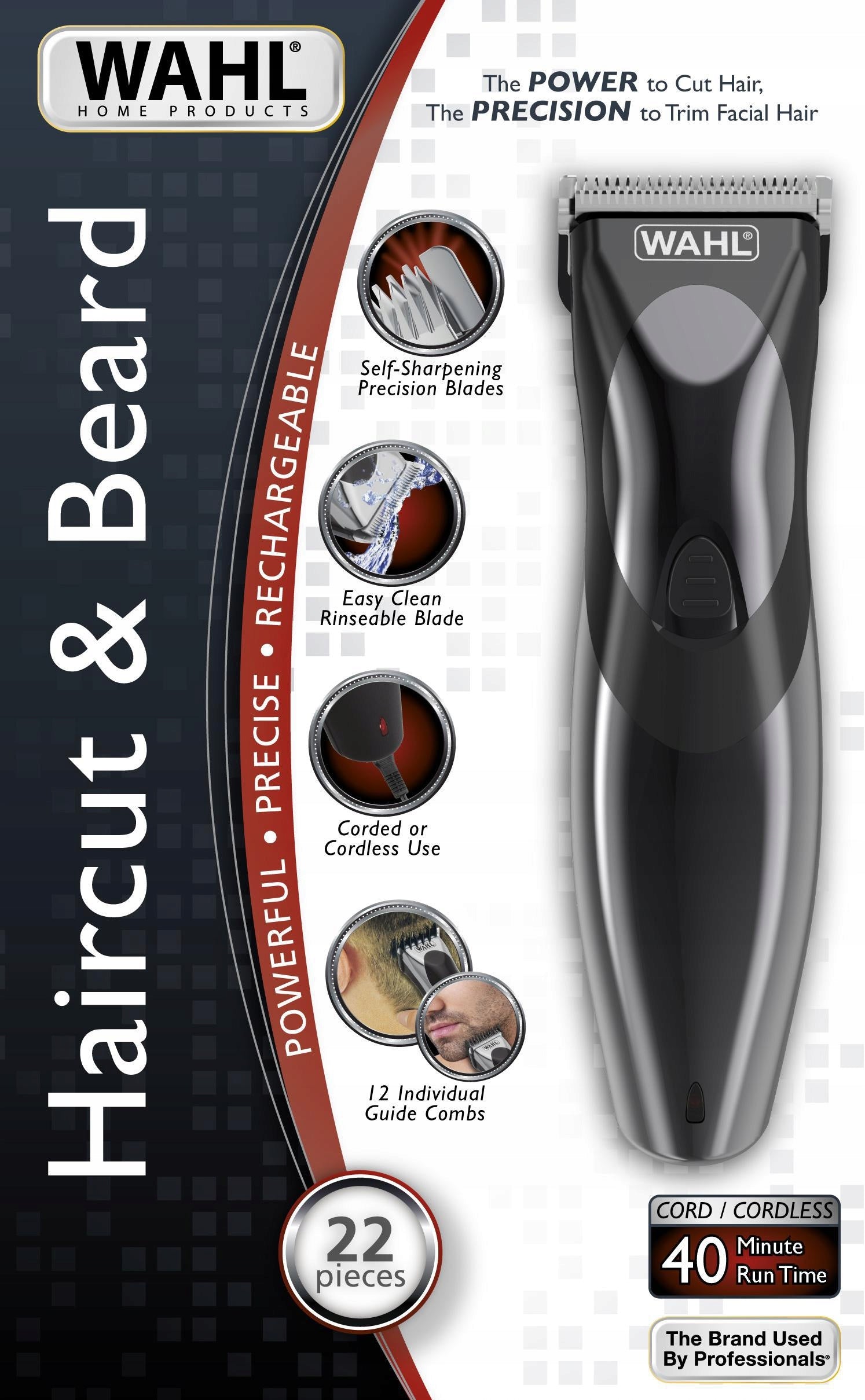Clipper WAHL HAIRCUT BEARD CLIPPER 09639-816 Equipment Brand Wahl