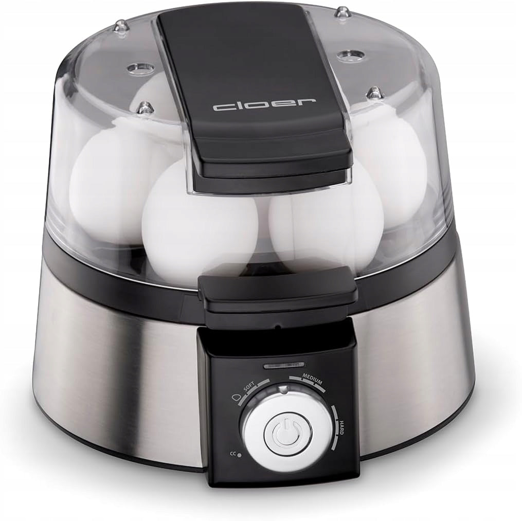 Cloer 6070 Electric egg cooker for 7 eggs in steel t-shirts