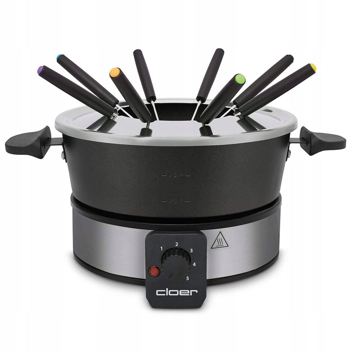 Cloer 6679 fondue for 8 people coated aluminum pot