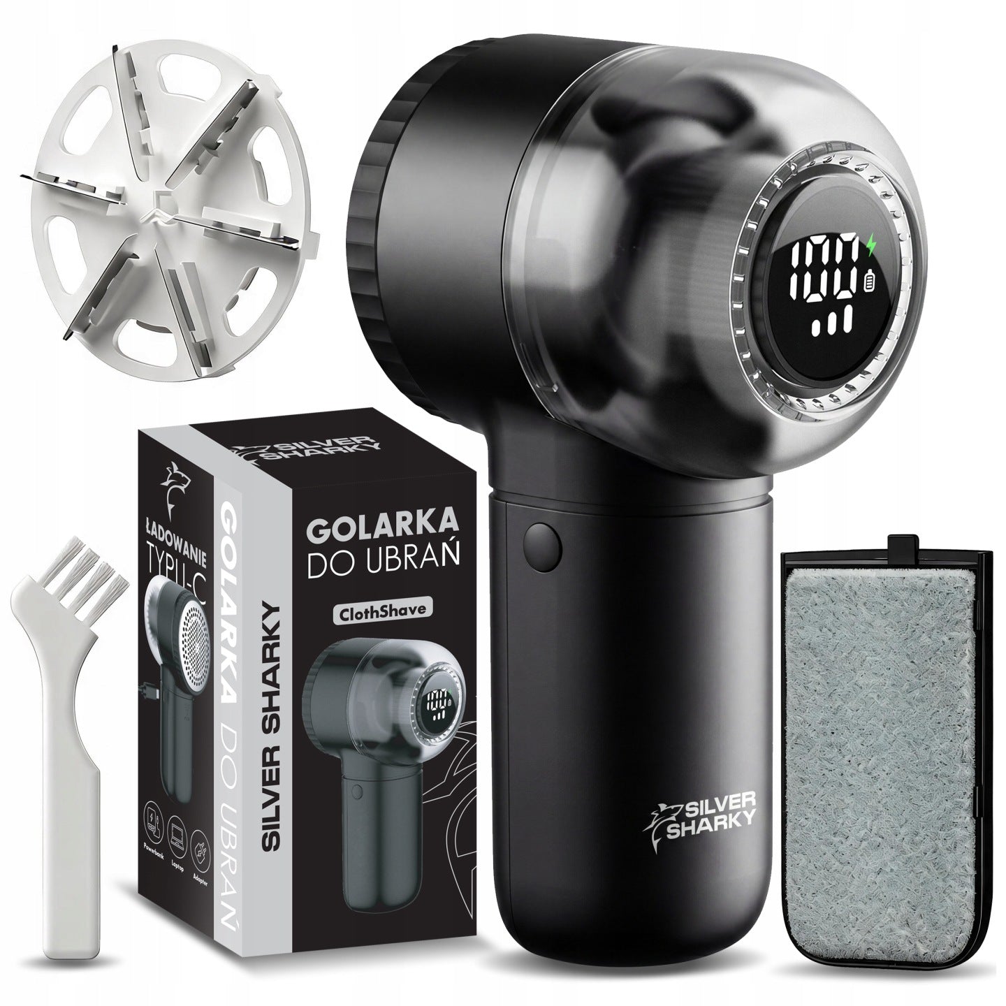 Clothes Shaver Upholstery Fabric Rechargeable Large USB + 2in1 Brush