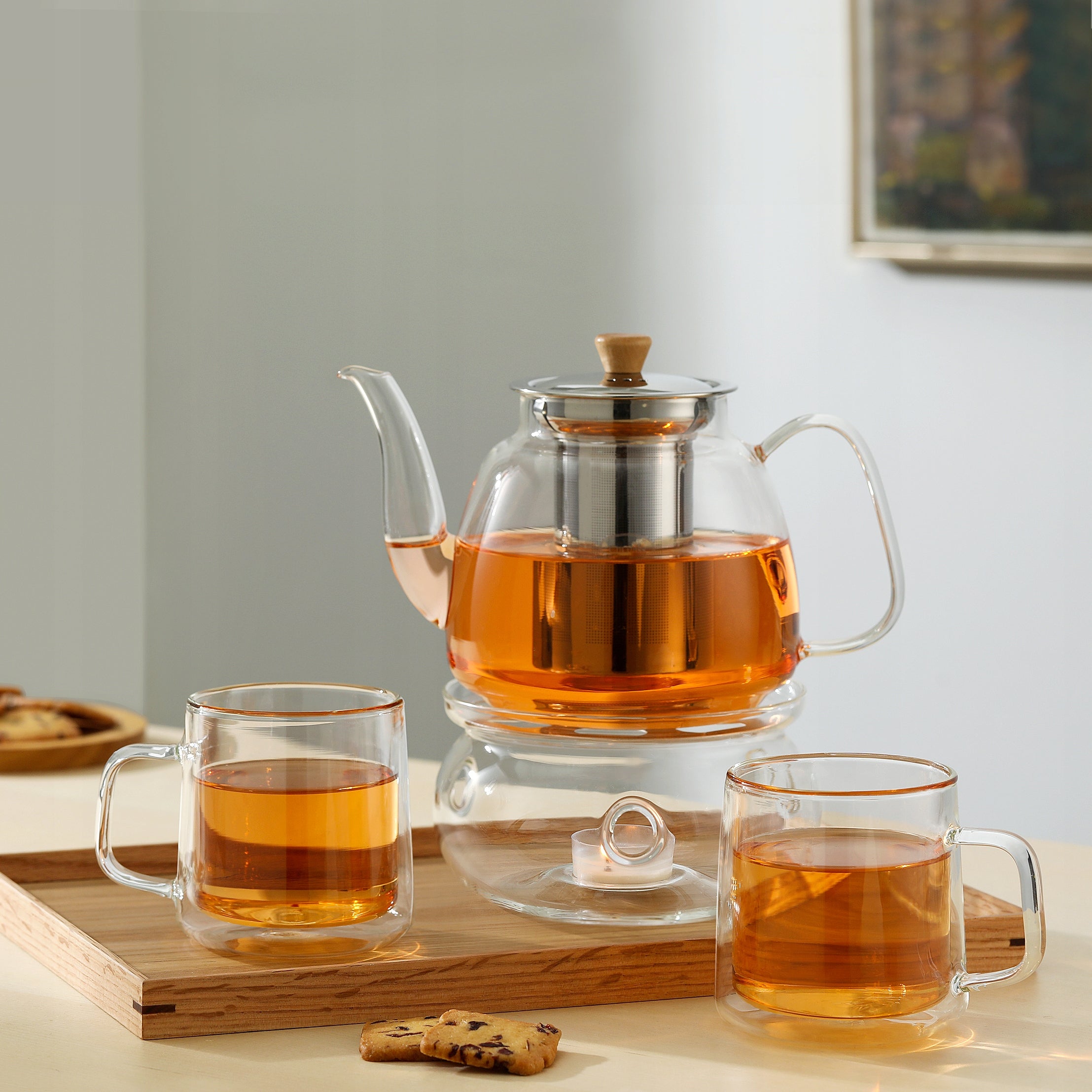 CnGlass glass teapot with stainless steel infuser 1100ml EAN (GTIN) 6972187370549