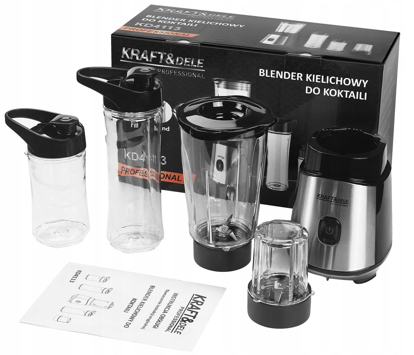 Cocktail Chalice Blender 1500W Bottle Set