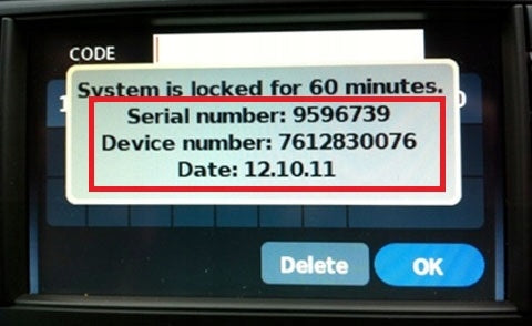 Code for radio NISSAN Decoding QASHQAI JUKE X-TRAIL Pathfinder Navara