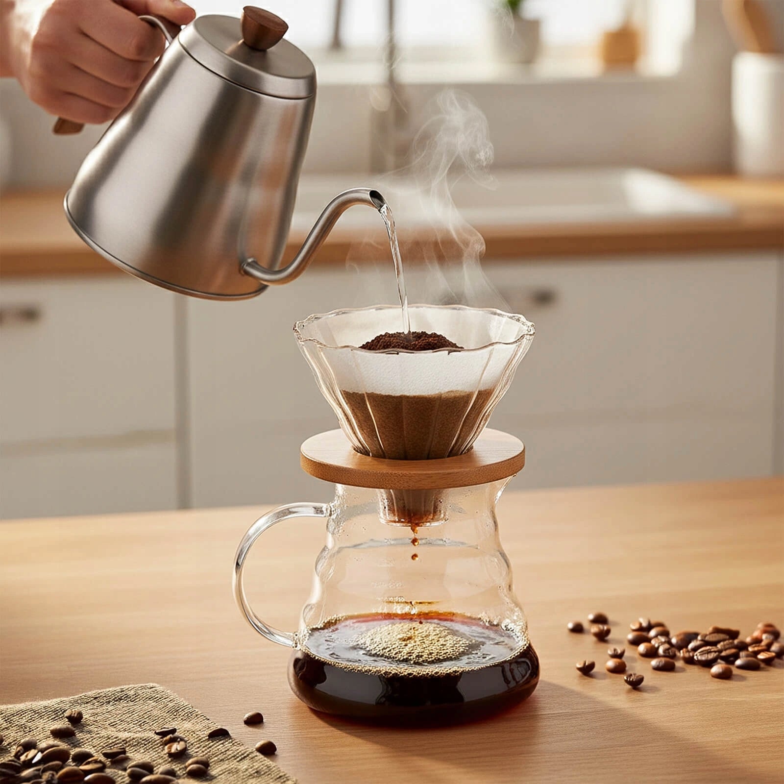 Coffee Brewing Set - Glass Dripper and Jug Brand Cebador