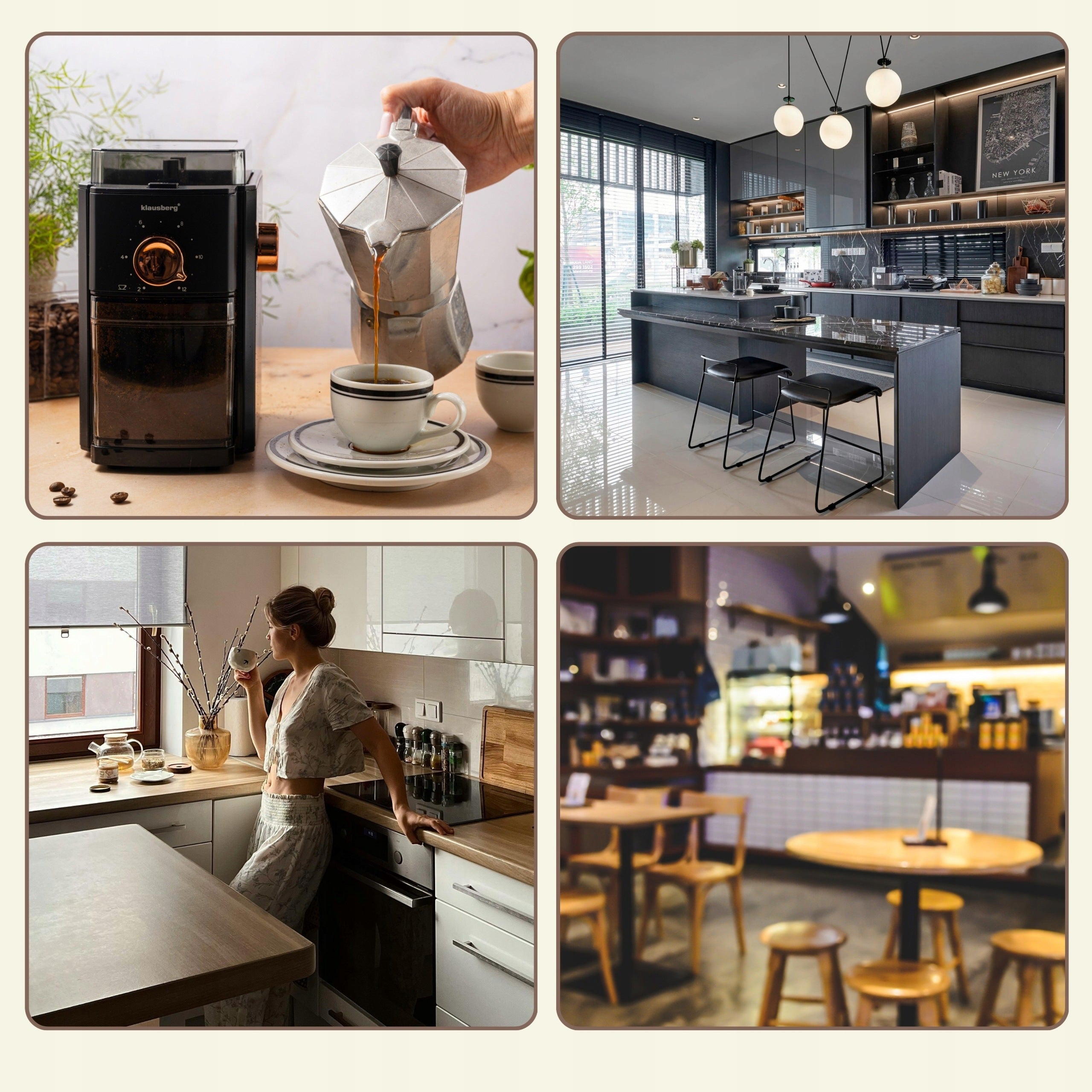 Coffee Grinder Żarnowy Klausberg KB-9010 Grinding Adjustment 150W Manufacturer code KB-9010
