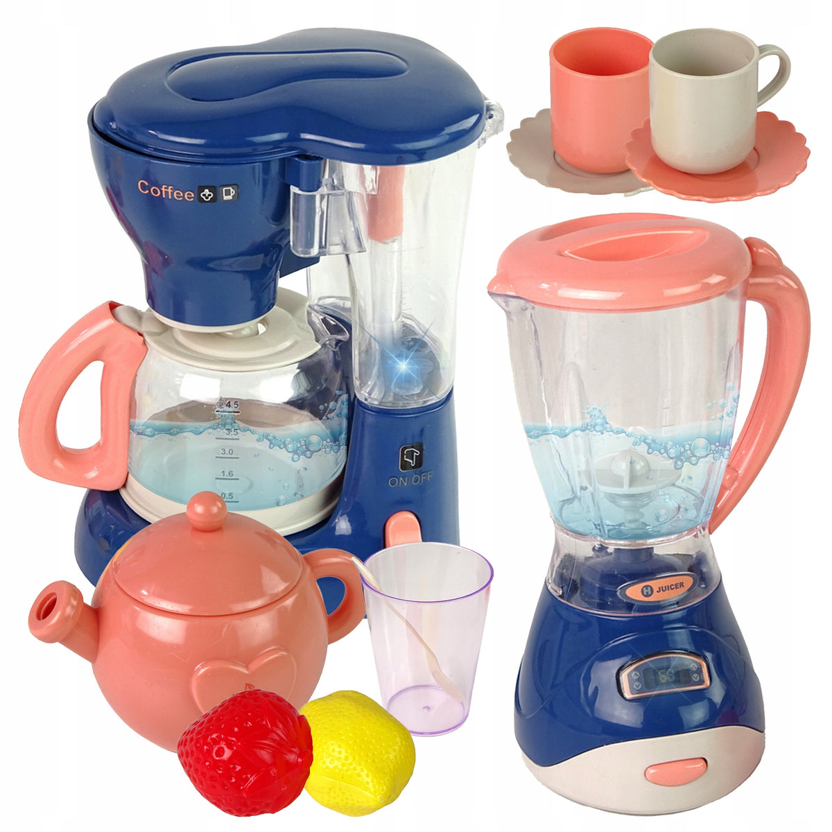 Coffee Maker Toy Blender For Kids Household Appliances Set Dishes LED Sound Brand Stator