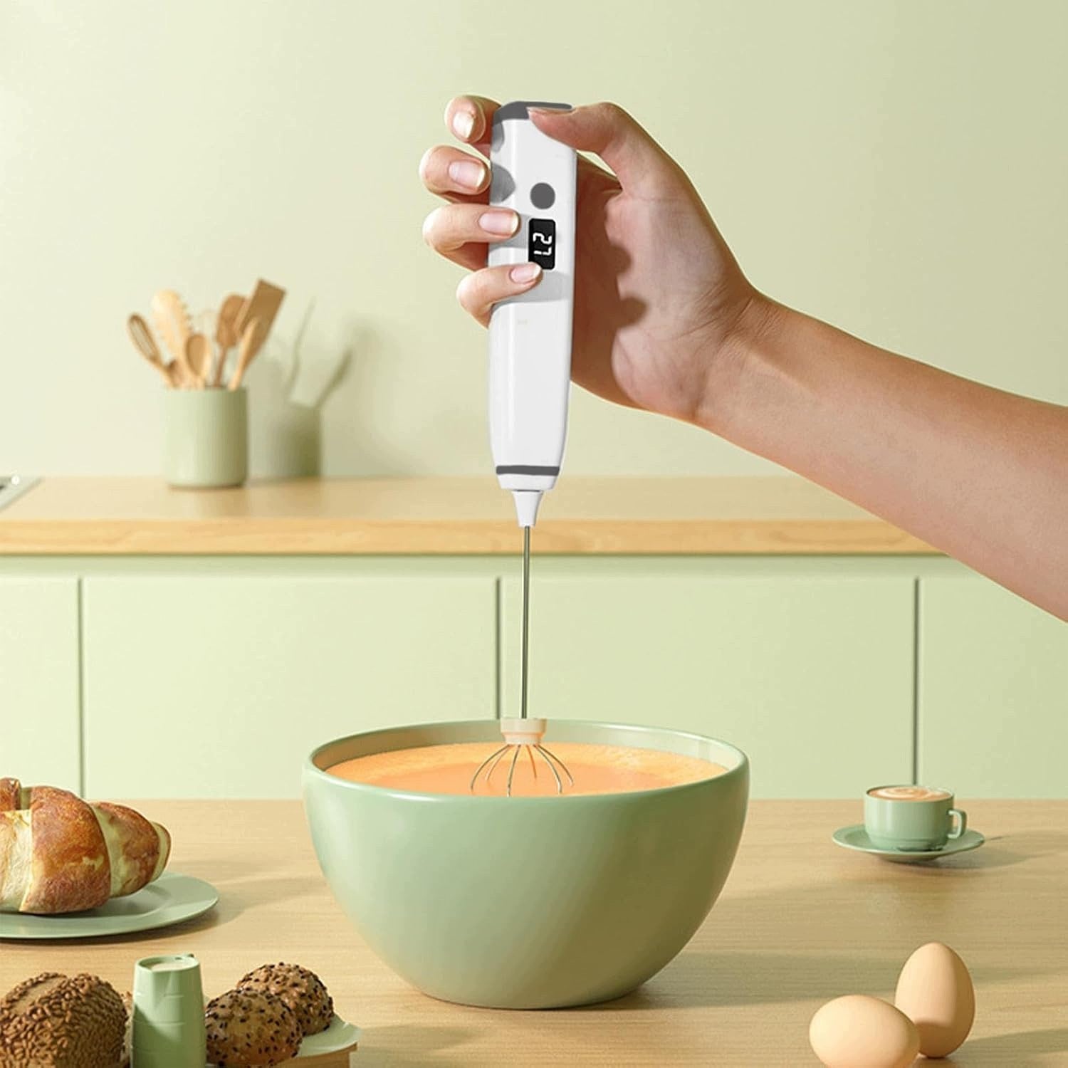 Coffee Milk frother MINI mixer egg beater USB 3 speeds white Manufacturer code M-091
