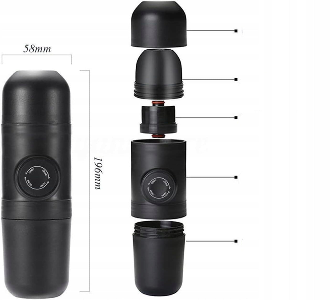 Coffee Pressure Maker Handheld Hiking Maker Black for Camping Brand no brand