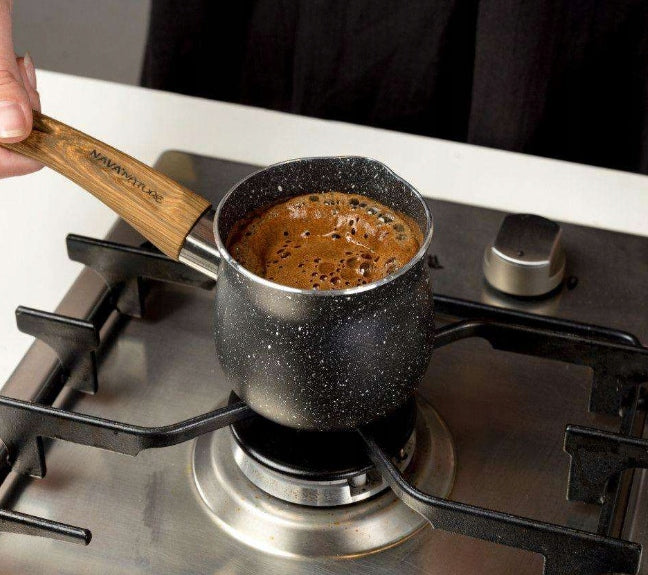 Coffee crucible NAVA granite non-stick NATURE 430 ml Material aluminum