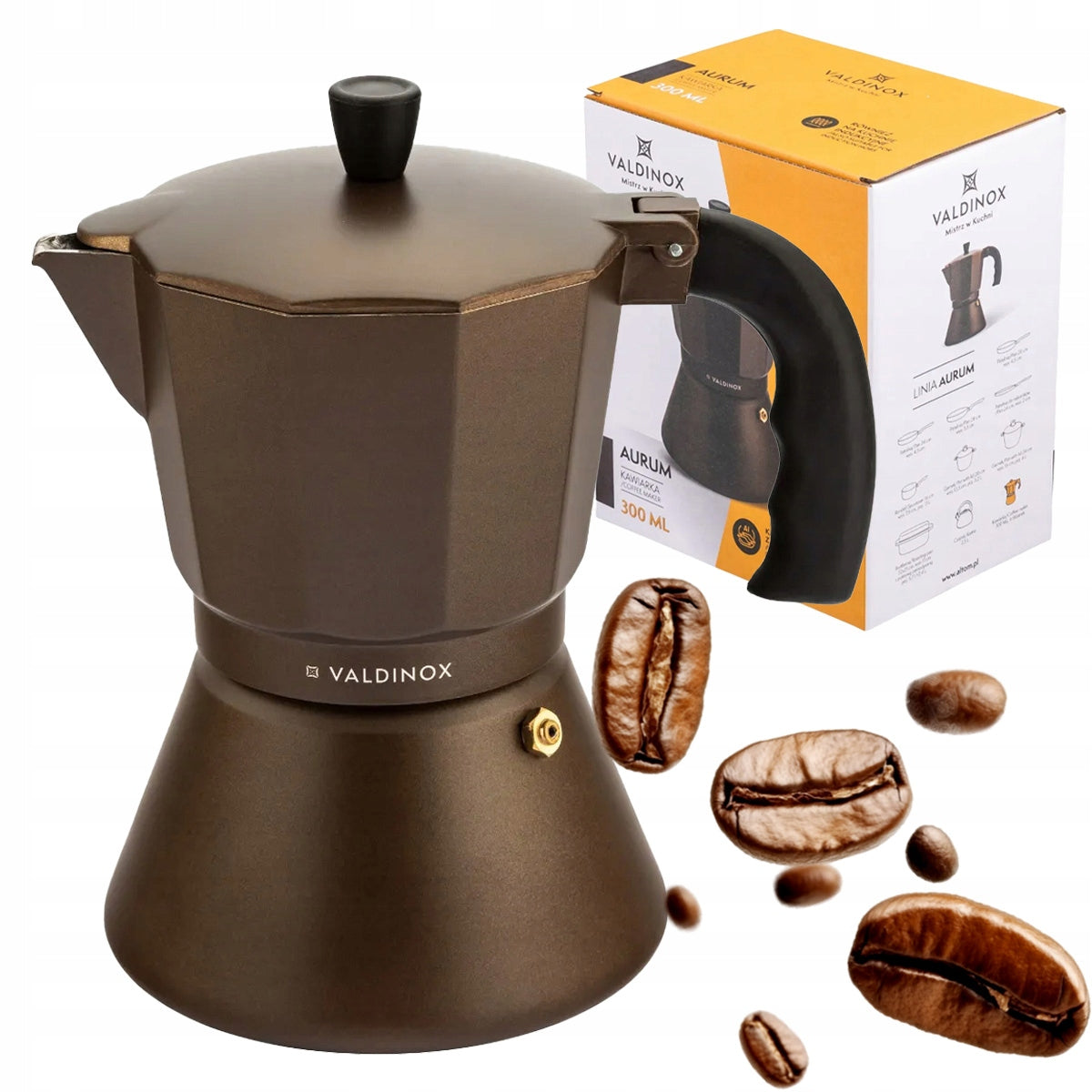 Coffee maker induction 300 ml coffee maker for 6 cups Valdinox Aurum
