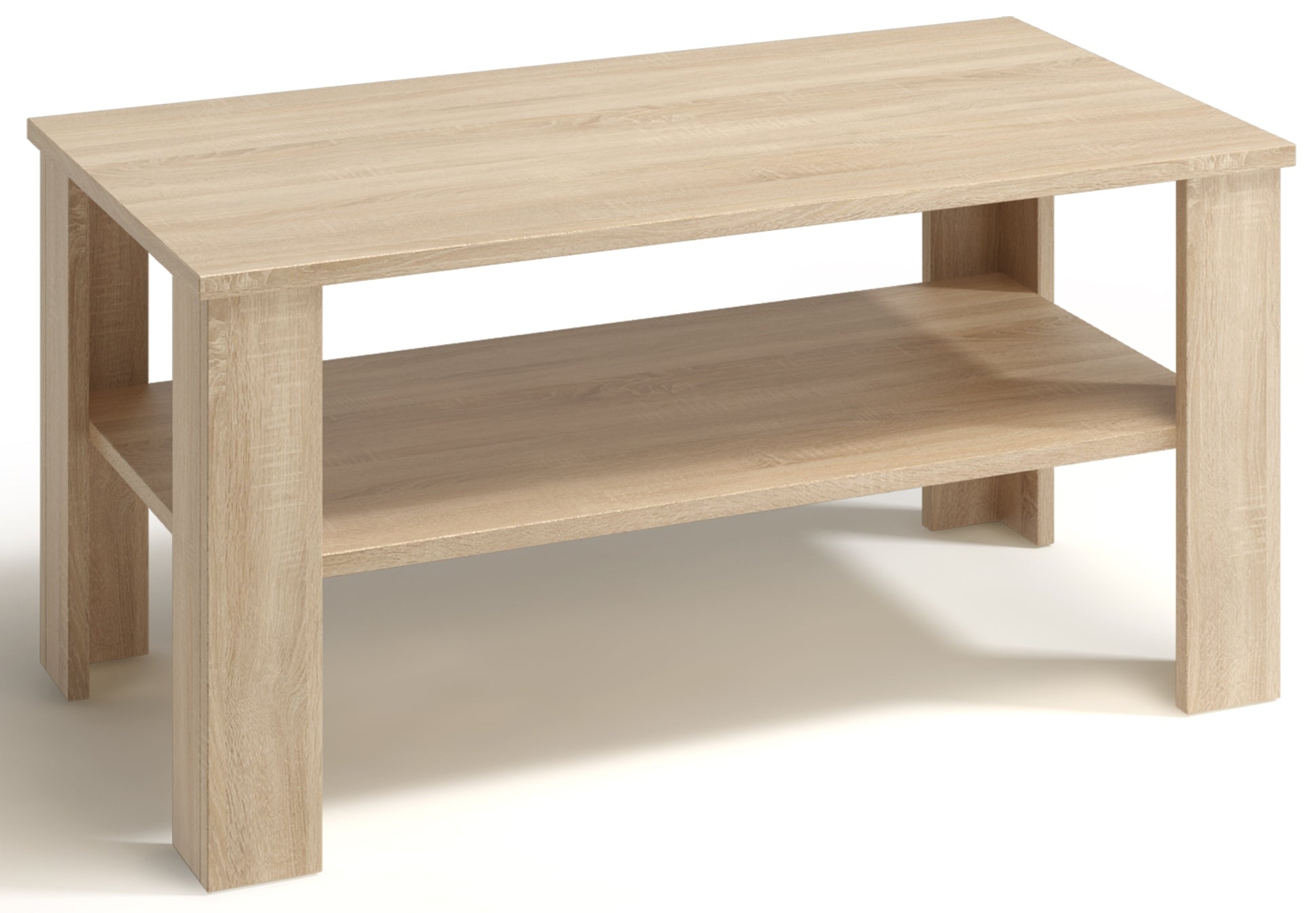 Coffee table bench with shelf Sonoma Oak 100 cm