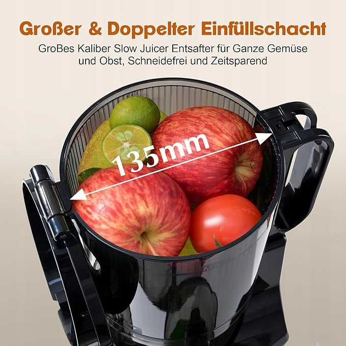 Cold Press Slow Juicer 250W Stainless Steel Quiet Operation Brand no brand