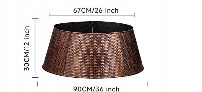 Collar metal cover for Christmas tree stand 90 cm brown elegance Brand no brand