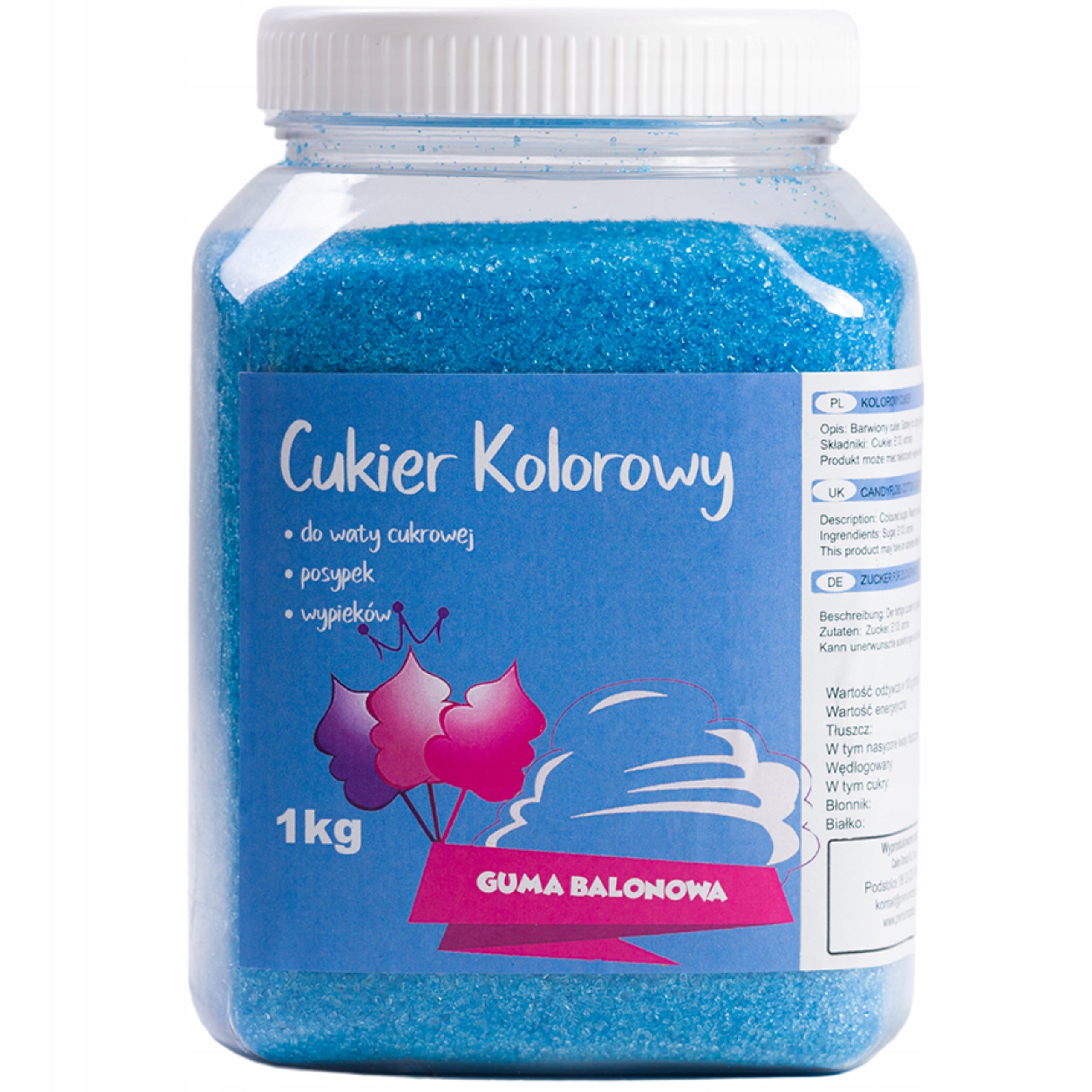 Colorful Cotton Candy Sugar Balloon Gum 1kg
