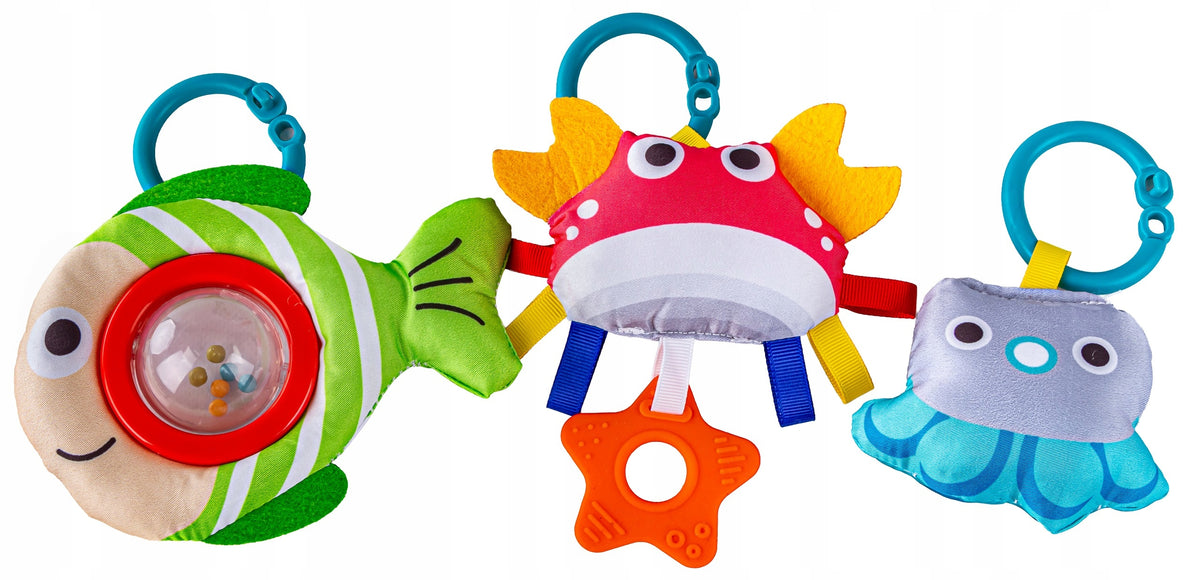 Colorful Headband Bow Pendant 3in1 with Plush Toys and Stroller Bed Clip Packaging status original