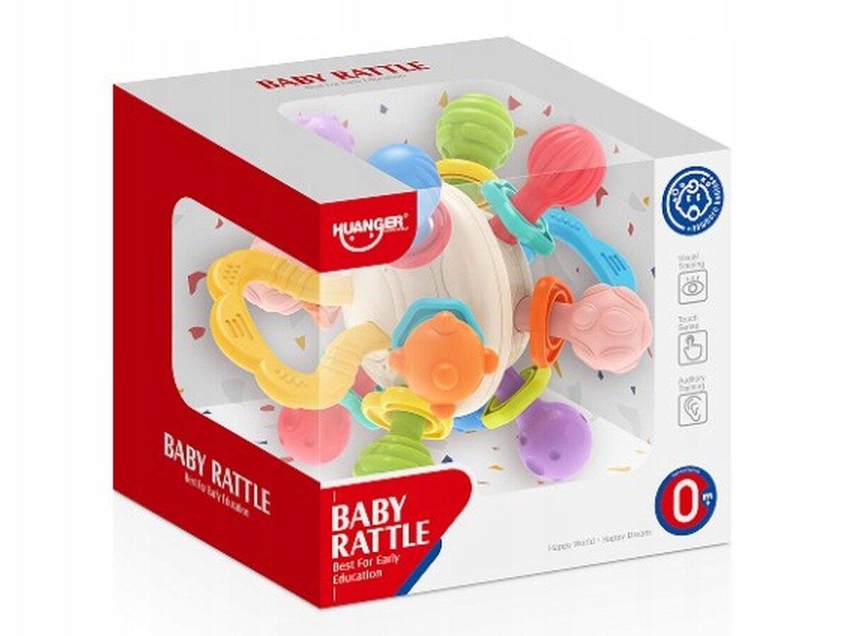 Colorful Sensory Toy Teether Rattle Ball Teethers Protrusions Packaging status original