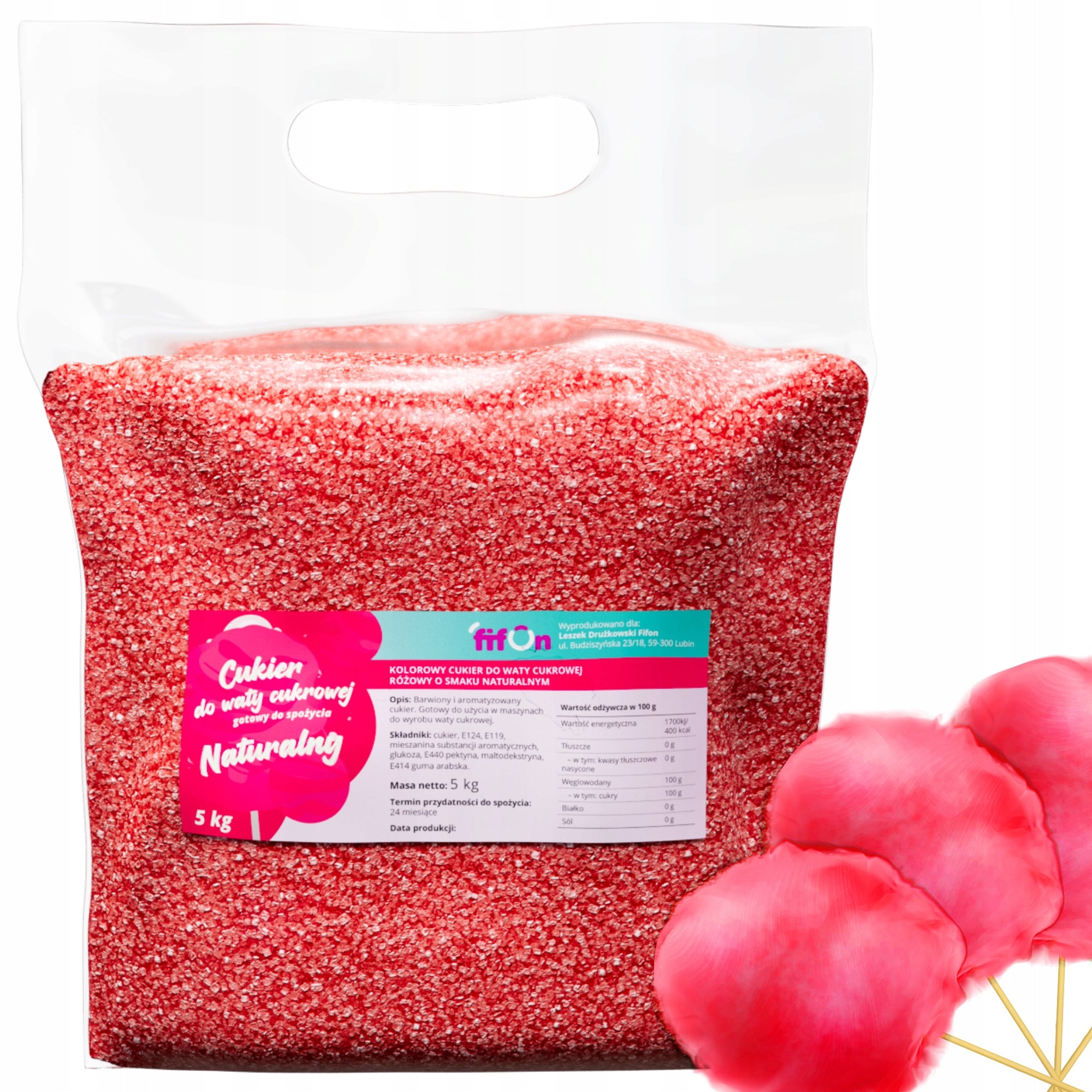 ColourED SUGAR FOR COTTON CANDY 5kg PINK