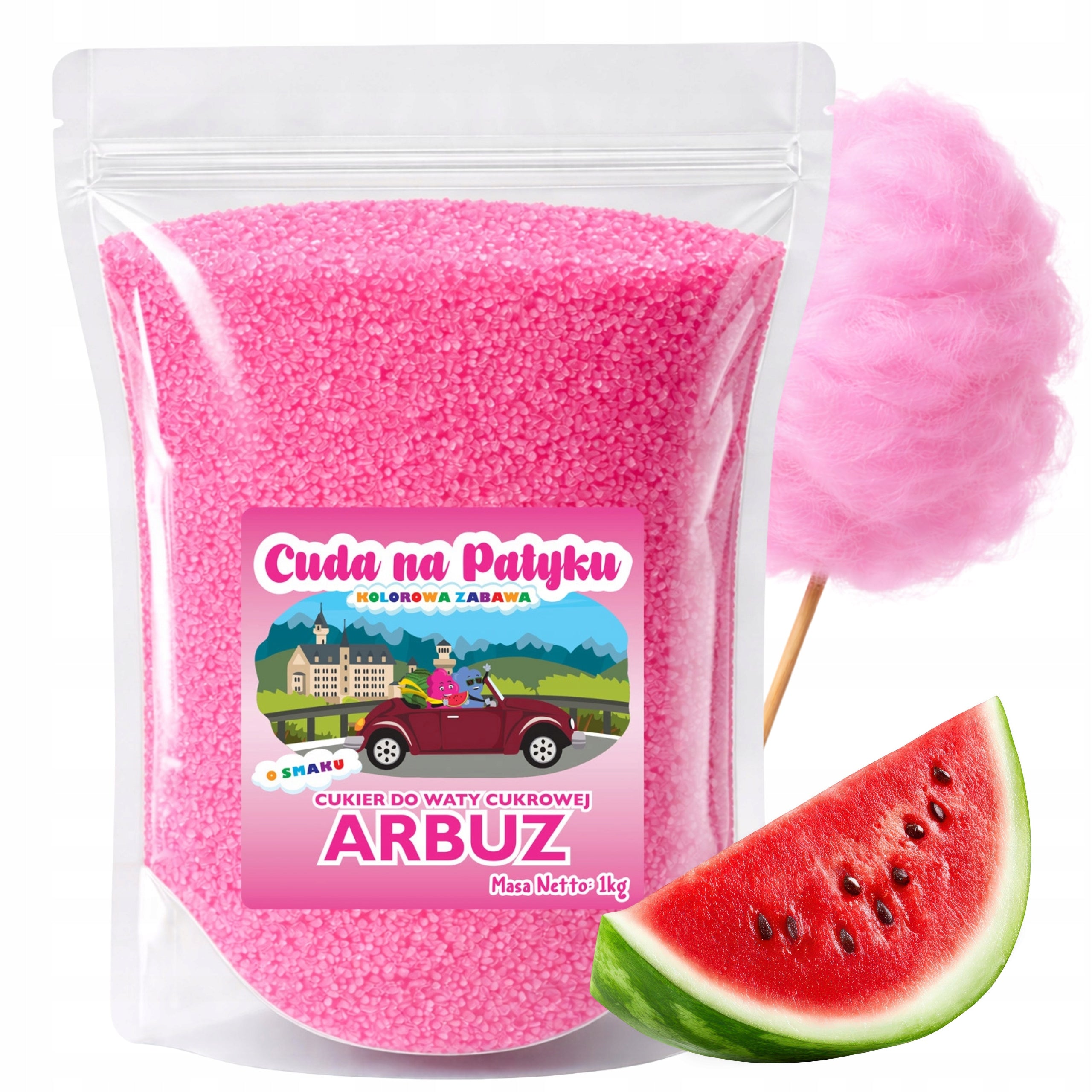 Coloured Cotton Candy Sugar for Watermelon Flavour Machine 1 KG