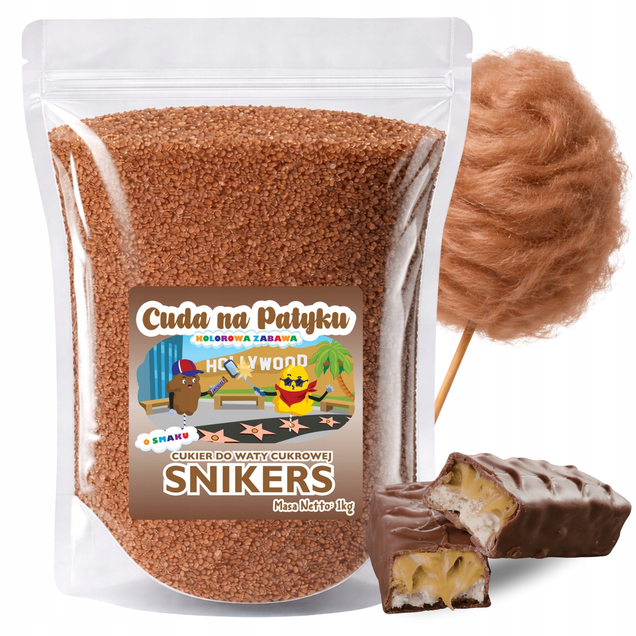 Colourful Cotton Candy Sugar for Snikers Brown Flavor Machine 1 KG