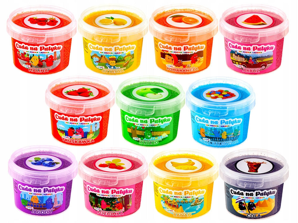 Colourful Sugar for Cotton Candy for Flavour Machine STICKS SET 11x100g Packaging status original