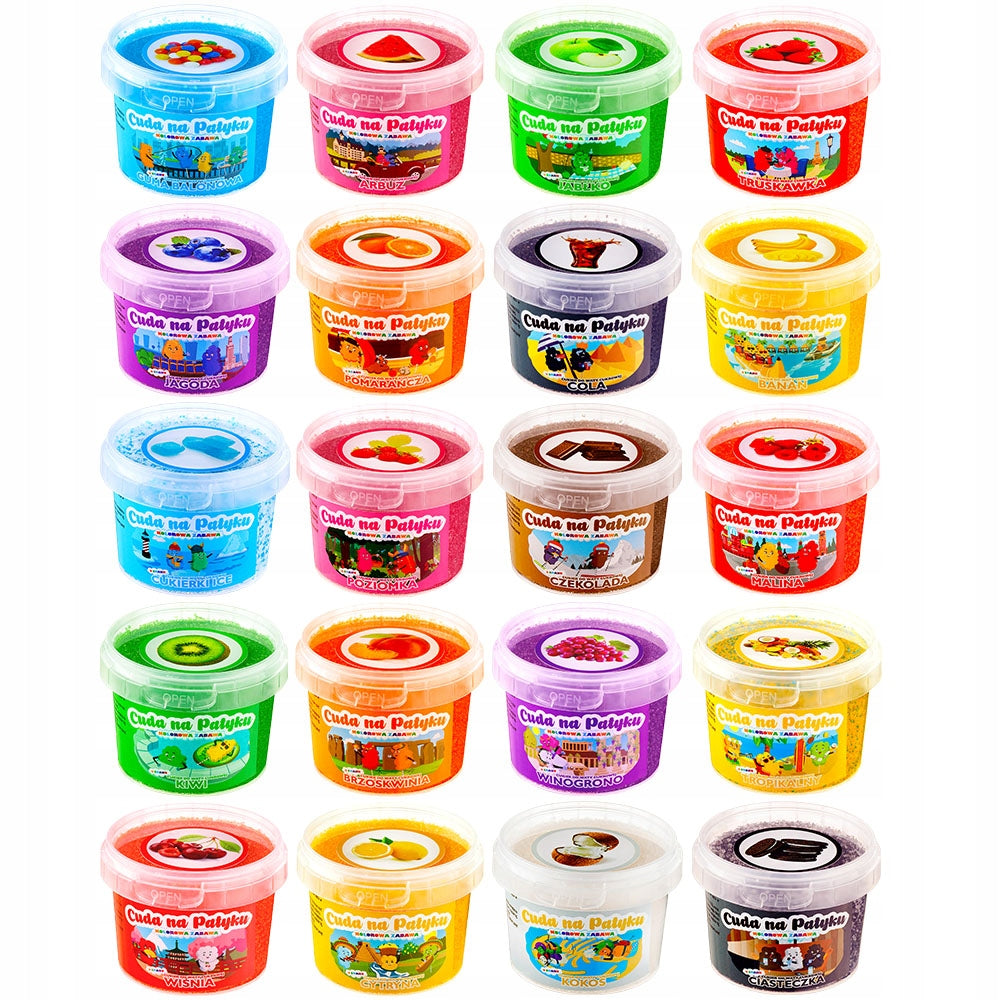 Colourful Sugar for Cotton Candy for Flavour Machine STICKS SET 20x100g Packaging status original