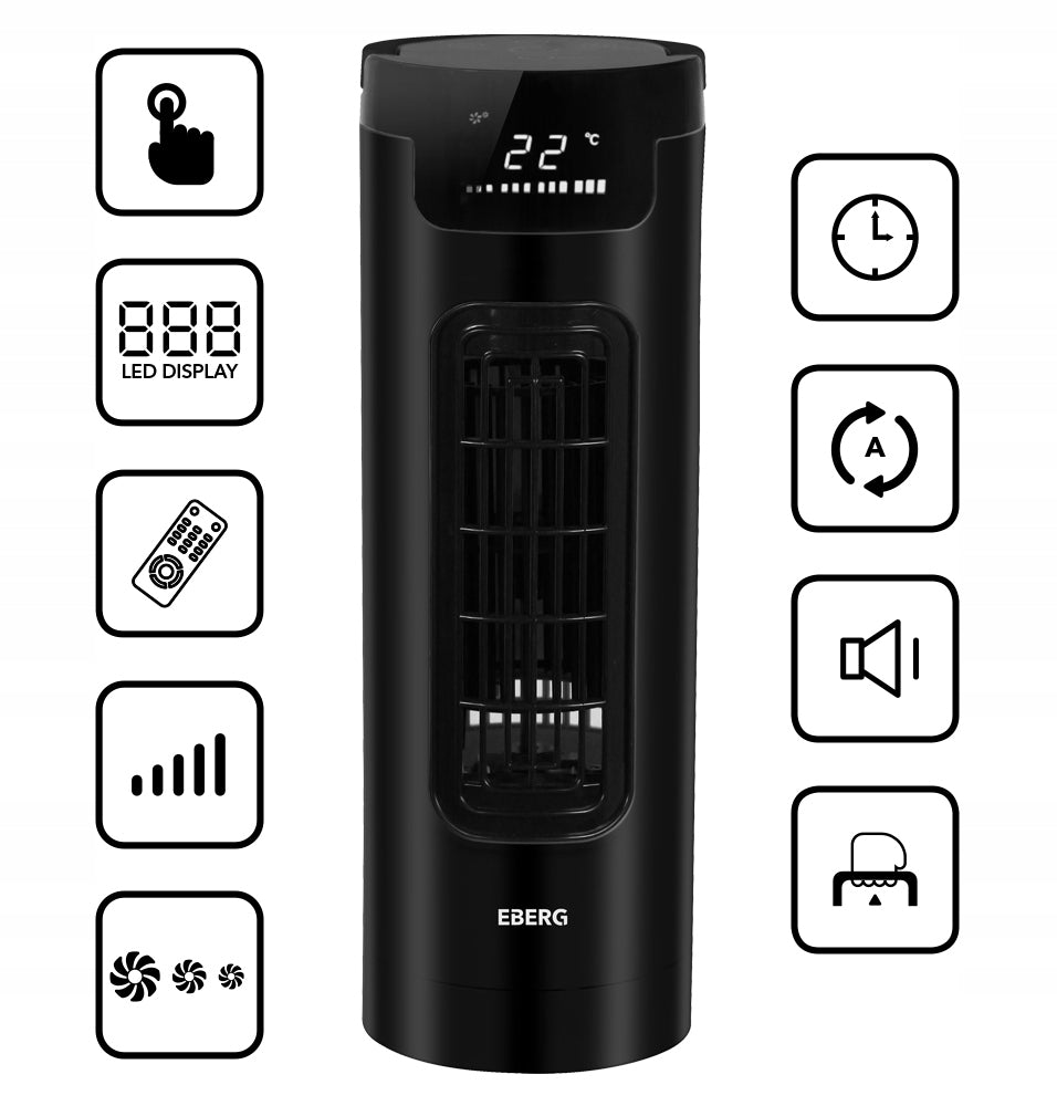 Column Desk Fan AIRO35 Fan Quiet LED Matte Standing+Pilot Manufacturer code Wentylator na biurko AIRO35 z pilotem cichy