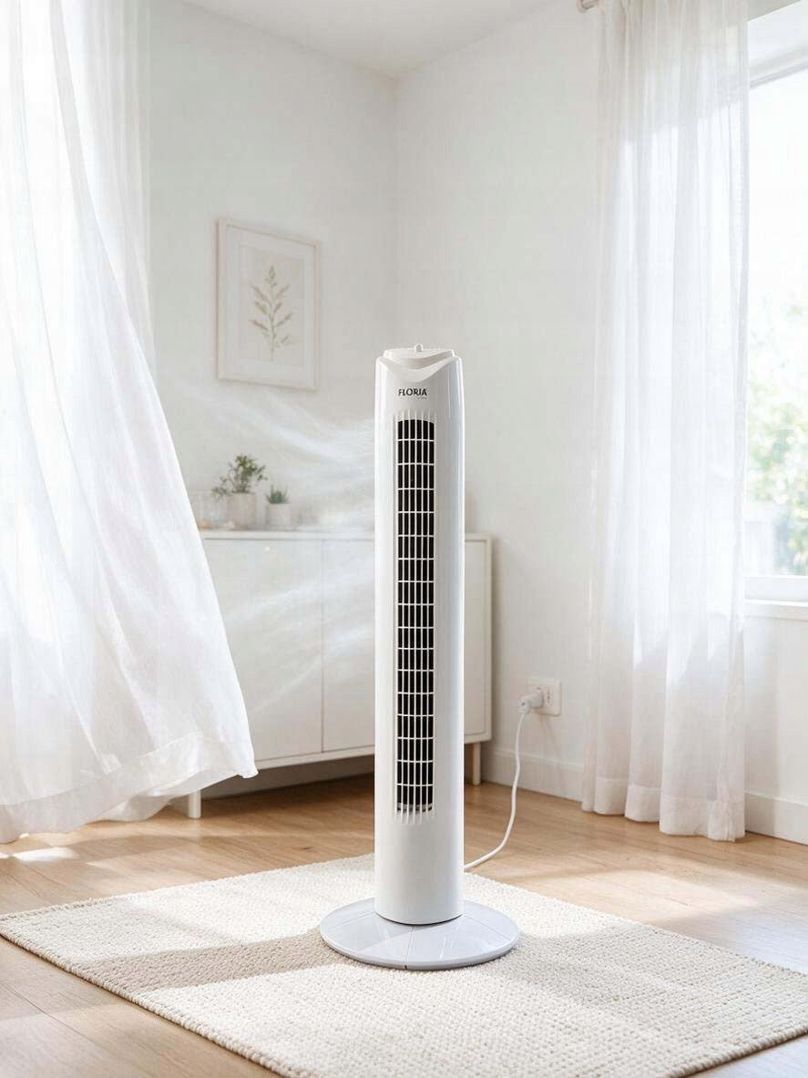 Column Fan 80cm FLORIA Tower Oscillation Timer Brand Interior Exclusive