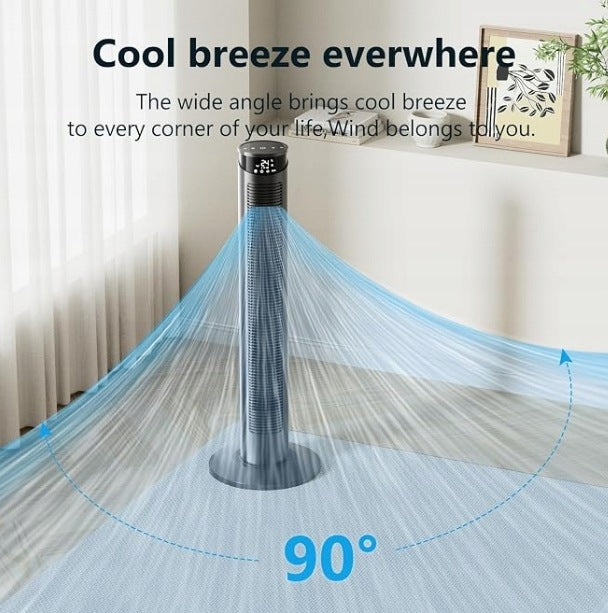 Column Fan 92cm Oscillating Quiet TIMER LED Display Remote Control Manufacturer code LTF-F362-WEU