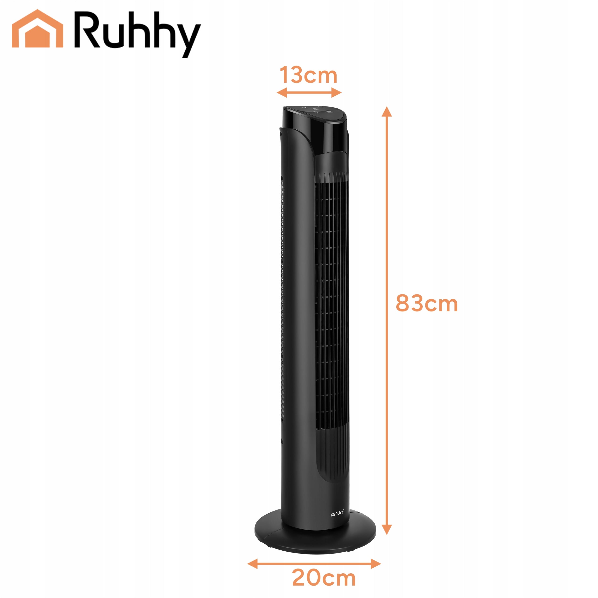 Column Fan Quiet Standing Floor Windmill 83cm Remote Control + LED Model Wentylator Kolumnowo Cichy Stojacy Wiatrak + Pilot