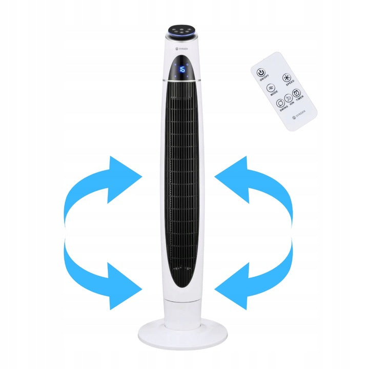 Column Fan Silent Powerful Large 110cm LED BYRGEN 60W AROMA IONIZATION Brand Byrgen