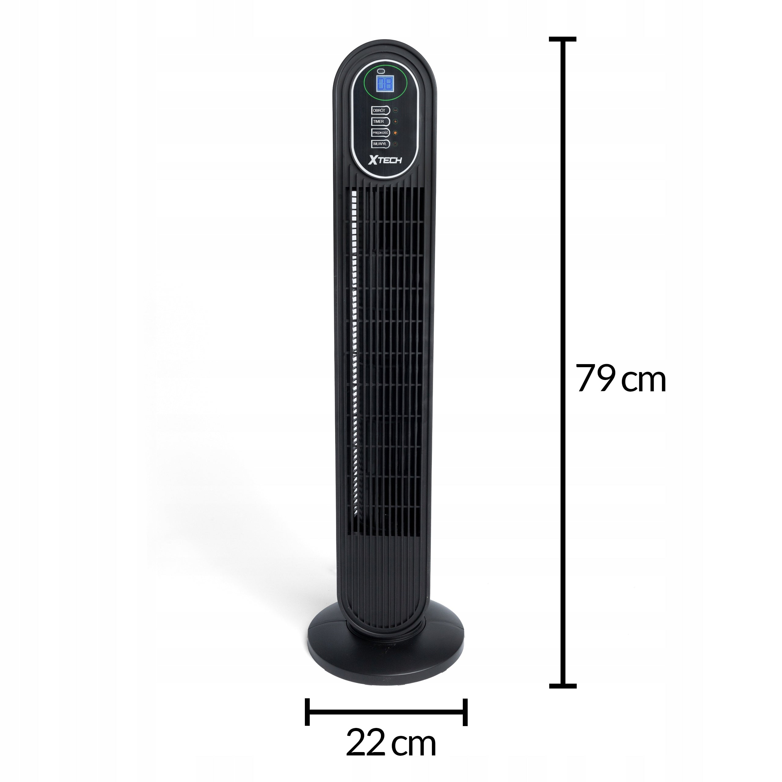 Column Standing Fan Large Quiet Powerful Windmill Black Home Office Brand Xtech