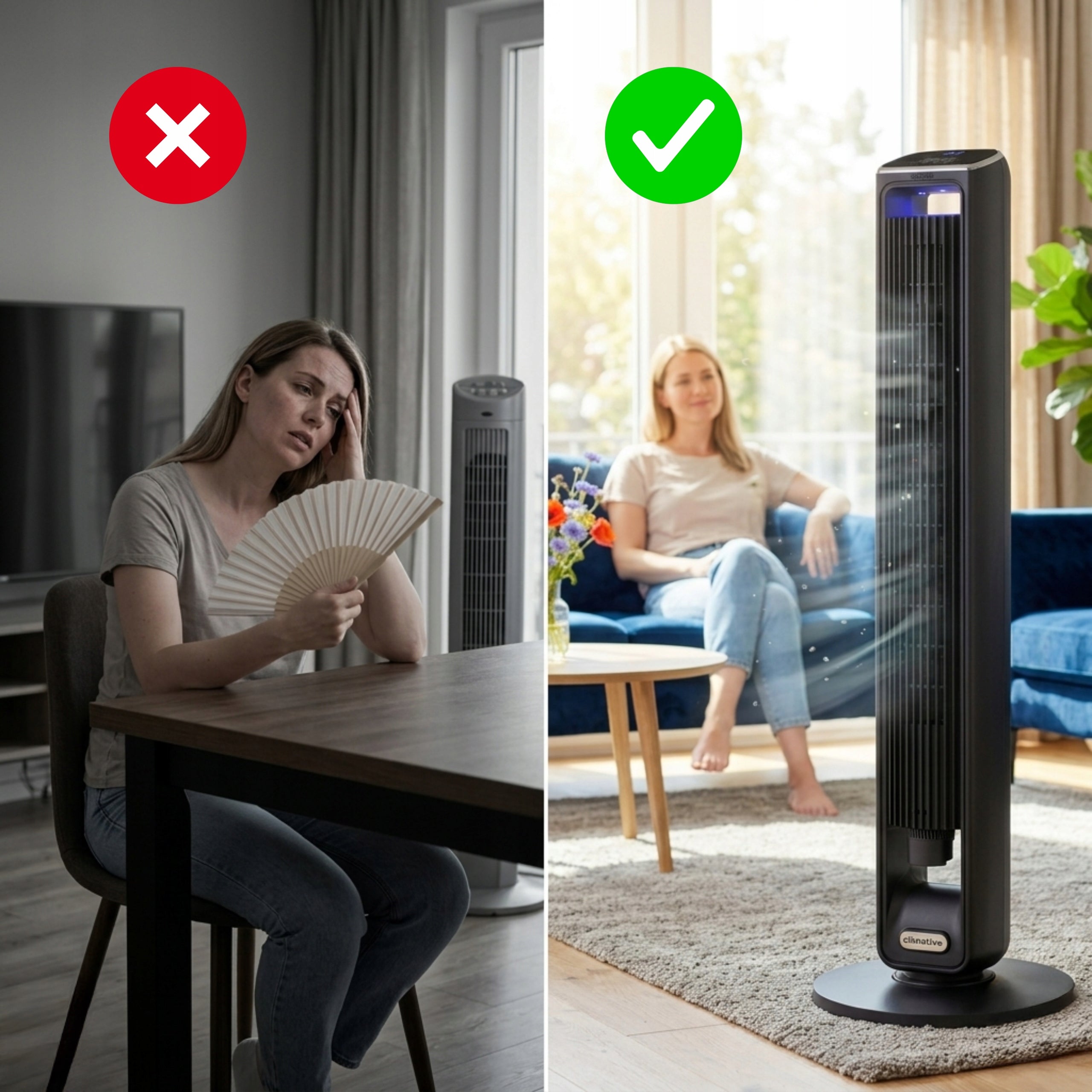 Column fan AROMA fan STANDING quiet +WiFi +IONIZATION+SCENT Functions ionization air purification oscillation automatic oscillation timer