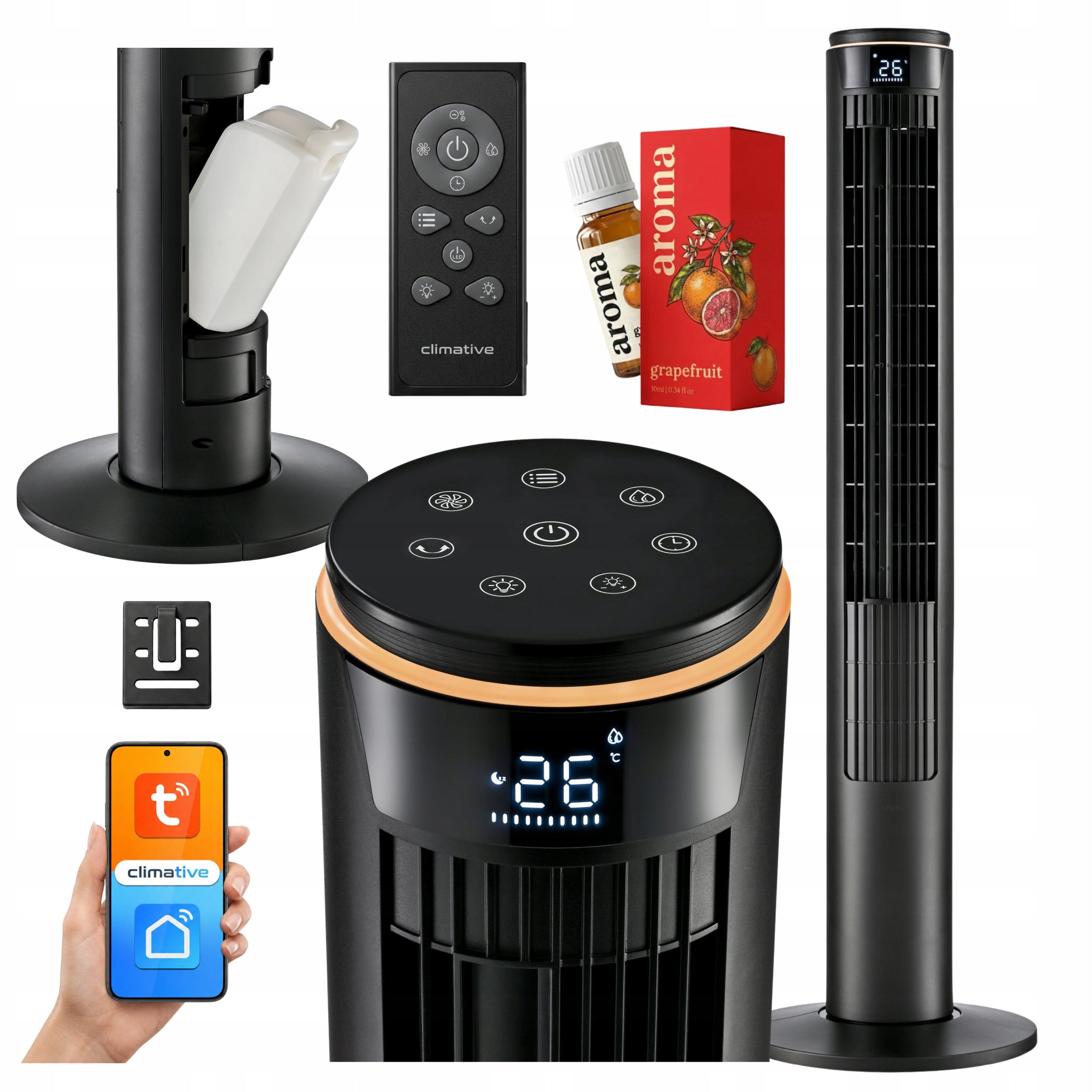 Column fan CLIMATIVE MIST silent fan MIST+IONIZATION+AROMA