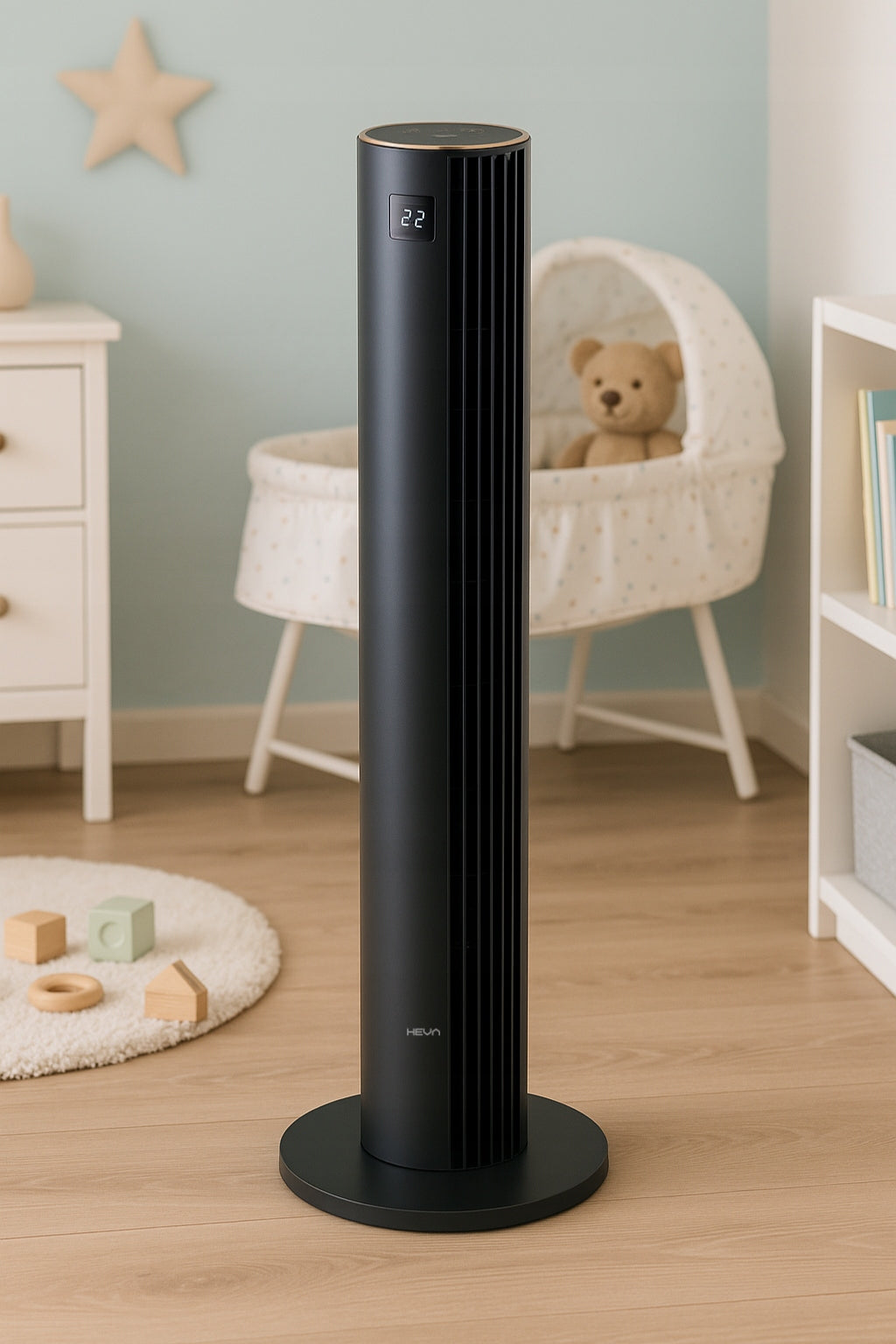 Column fan HEVA MOX floor fan standing silent LED +pilot Fan type column