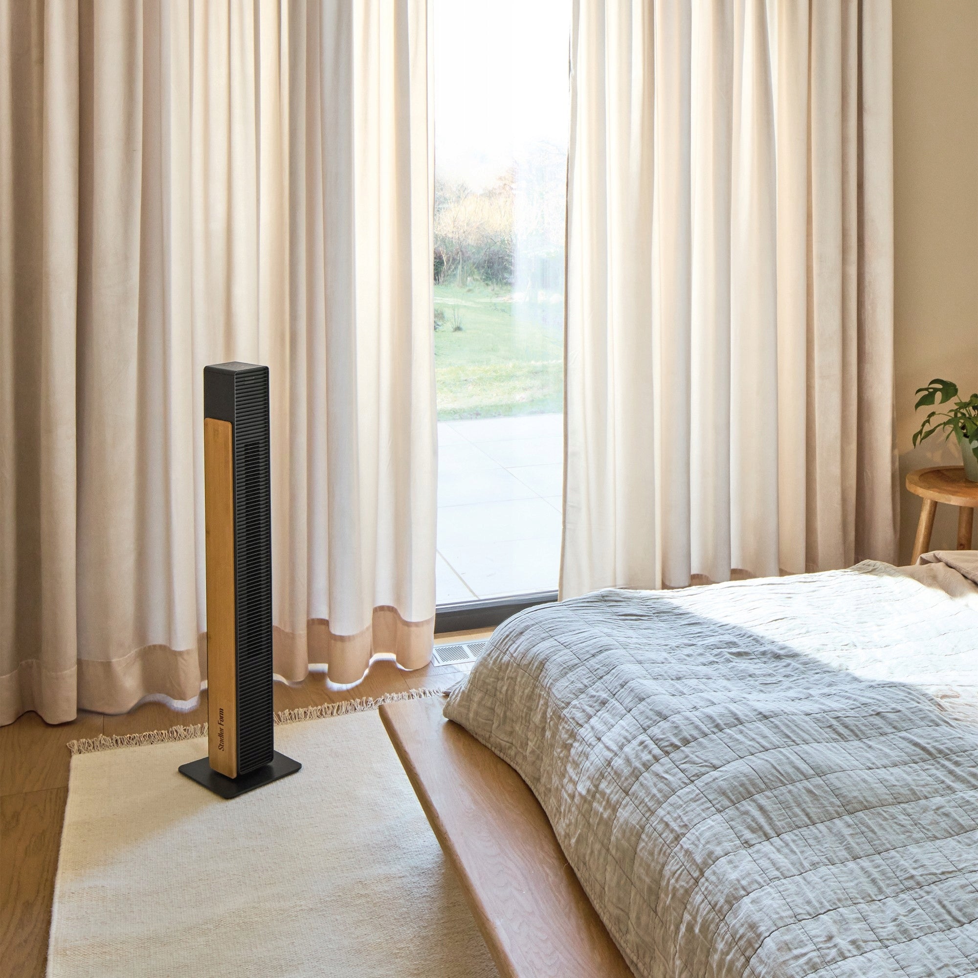 Column fan quiet Stadler Form Windmill Nick Bamboo black Packaging status original