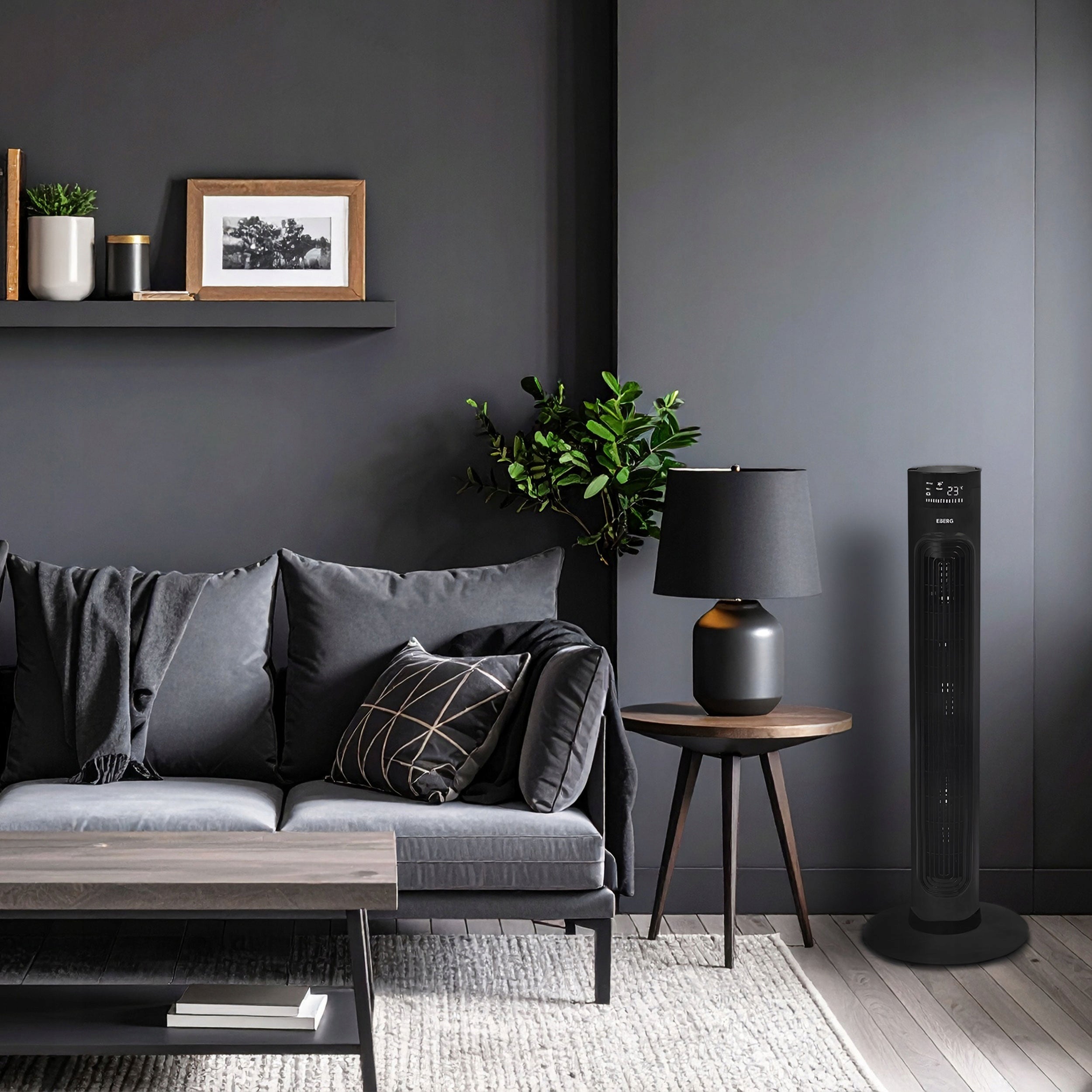 Column fan quiet standing with remote control EBERG AIRO85 floor Functions oscillation automatic oscillation timer