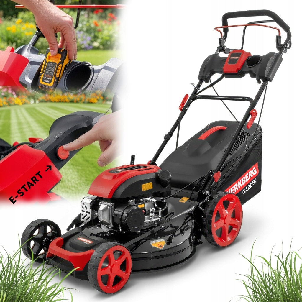 Combustion mower with Drive 196CC 51cm STARTER 4in1 LARGE WERKBERG 60L