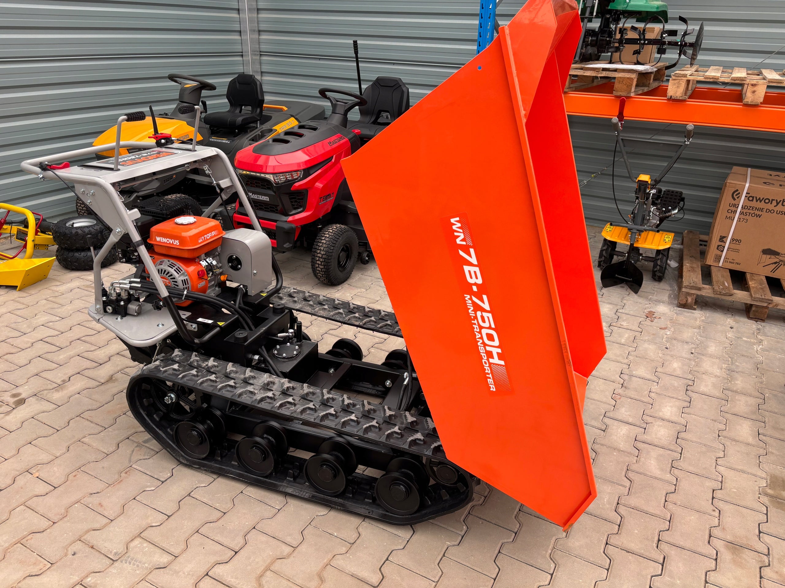Combustion tracked dump truck 750kg with hydraulic tipping Weima WENOVUS Manufacturer code 48FE-44483