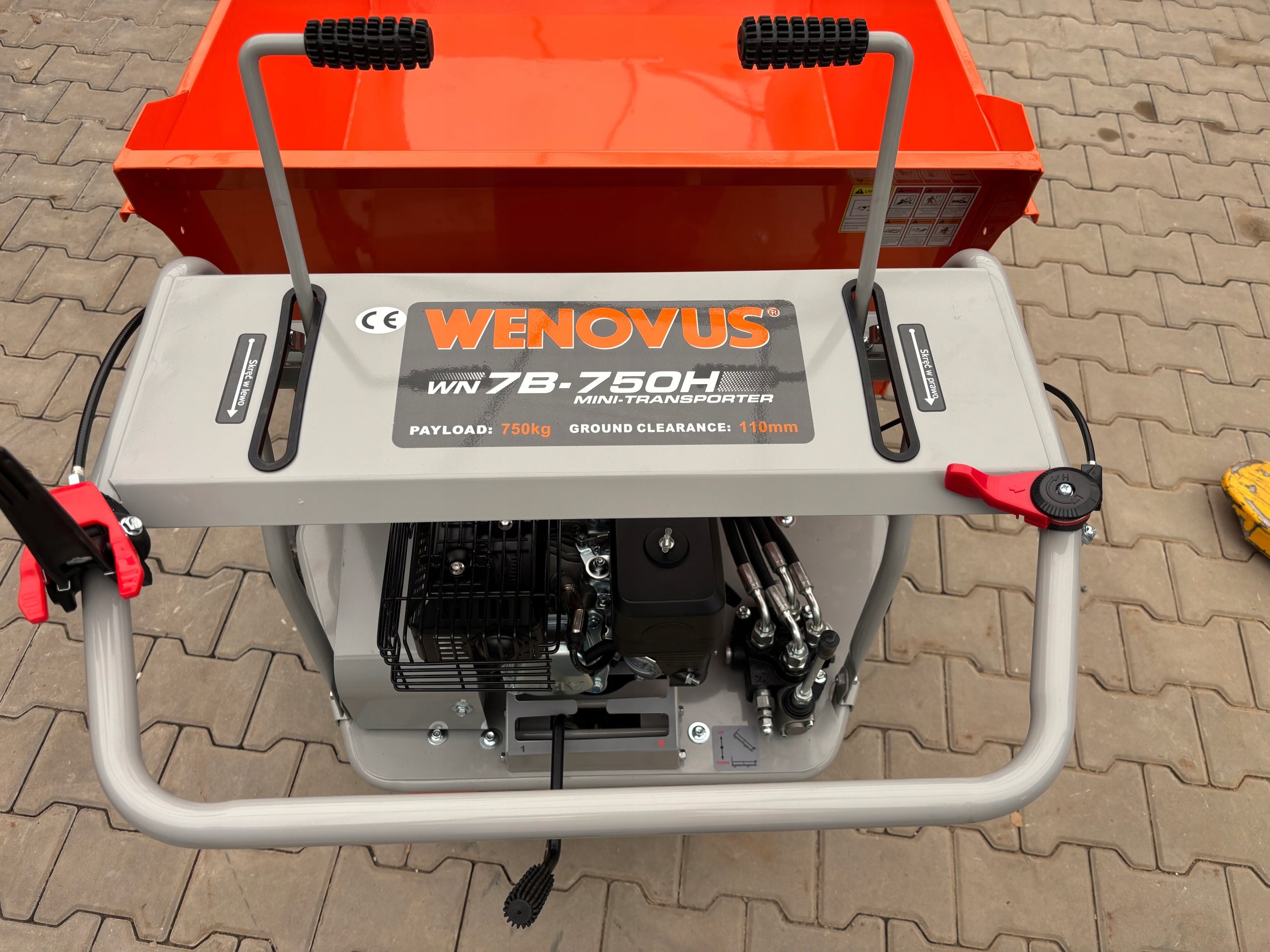 Combustion tracked dump truck 750kg with hydraulic tipping Weima WENOVUS Product weight with unit packaging 300 kg