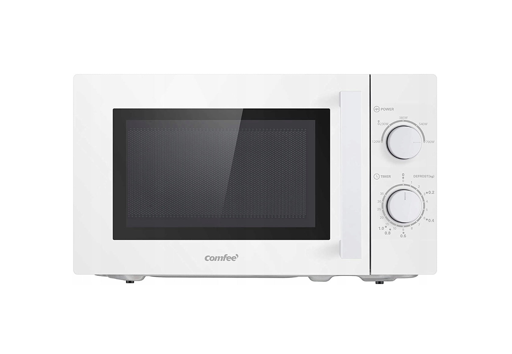 Comfee CMSN20WH Microwave Oven 20L 700W 5 Power Levels Timer White