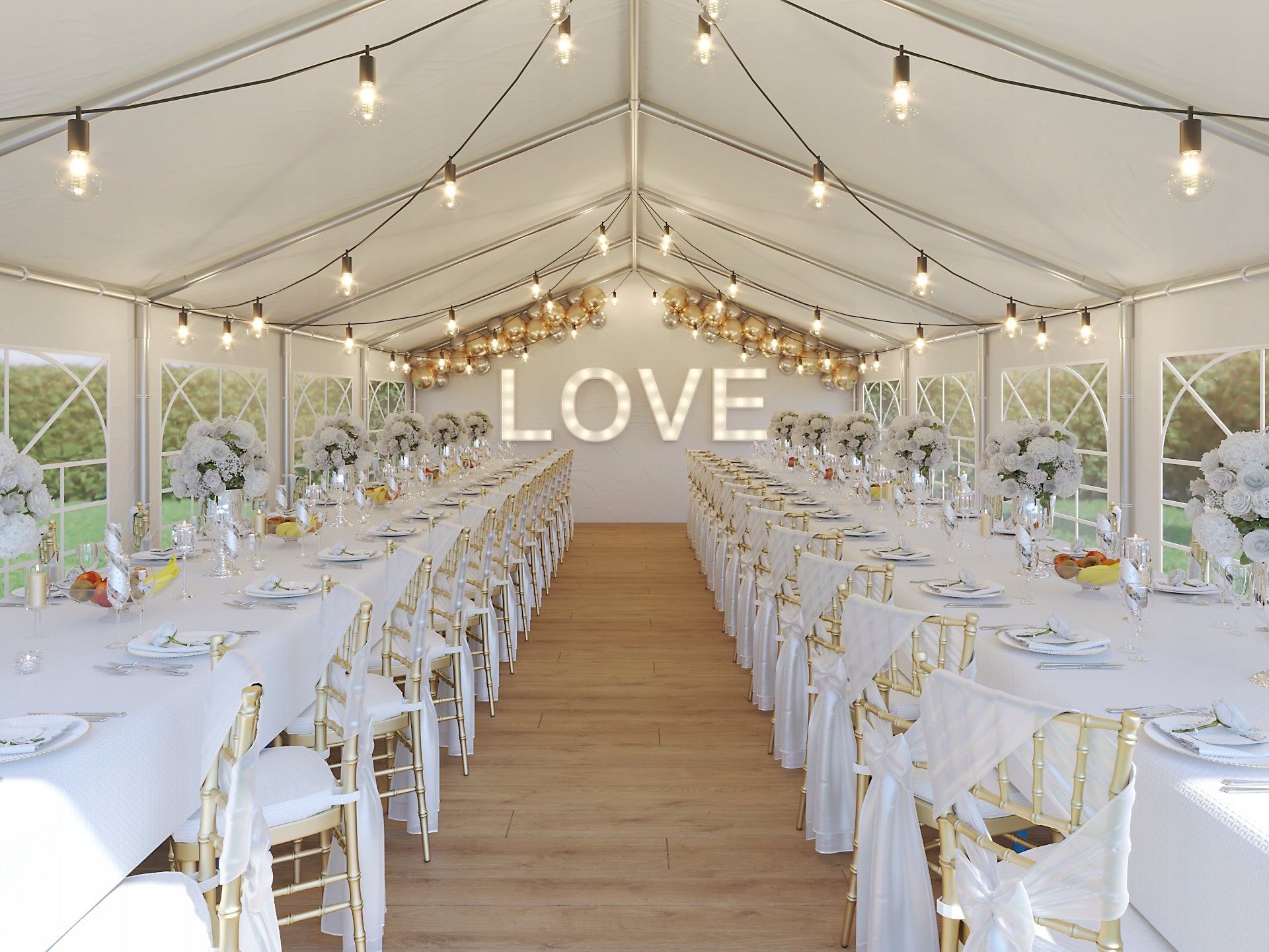 Commercial Party Catering Tent 5x10m x 10m PVC Pavilion Manufacturer Rot Service