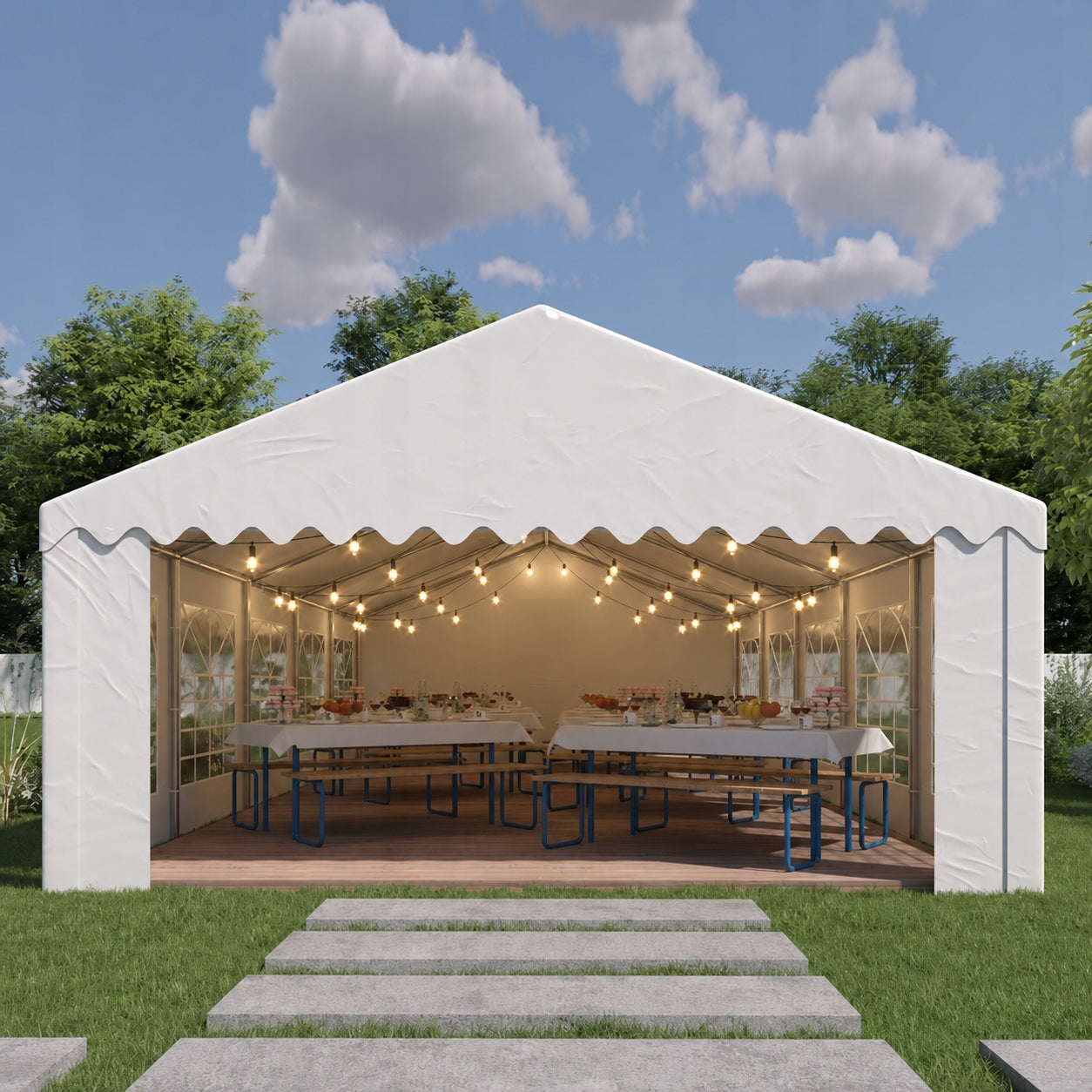 Commercial Party Catering Tent 5x10m x 10m PVC Pavilion Number of side walls more than 8
