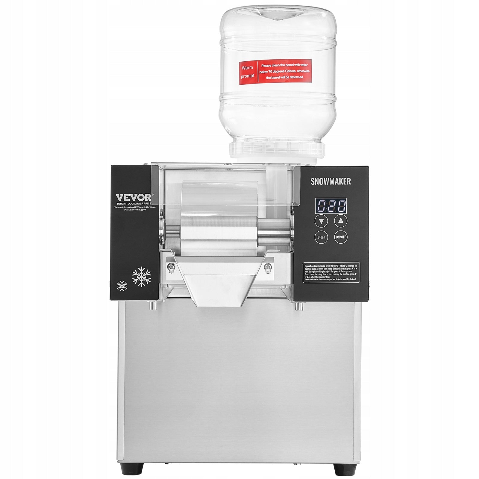 Commercial Snowflake Ice Machine 375LBS/24H Stainless Steel for Ice Cream Manufacturer code FLXNBJFLLEDPX