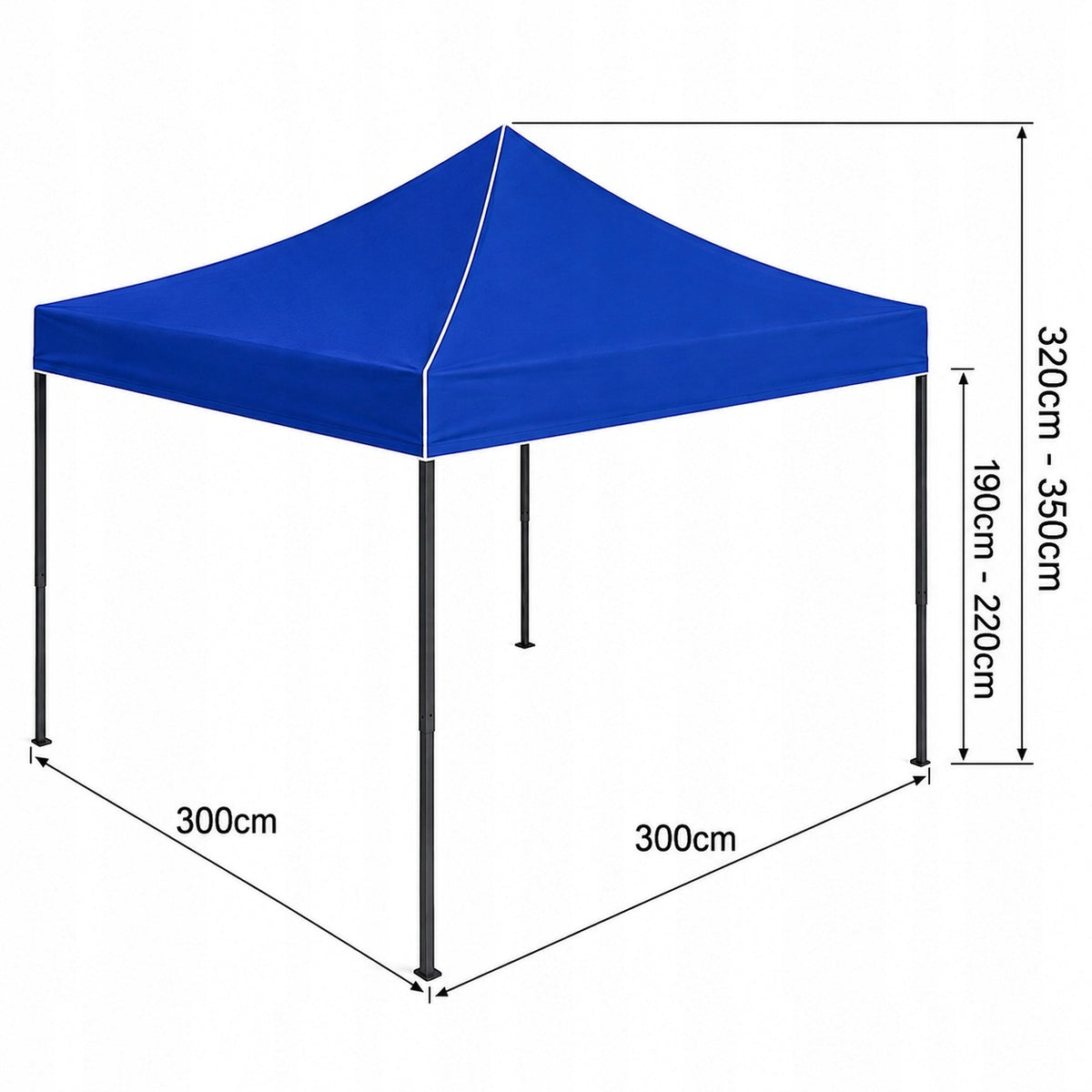 Commercial Tent Express Pavilion 3x3 Folding Waterproof Market Stand Manufacturer code ogrodowy DS-4 3x3 niebieski