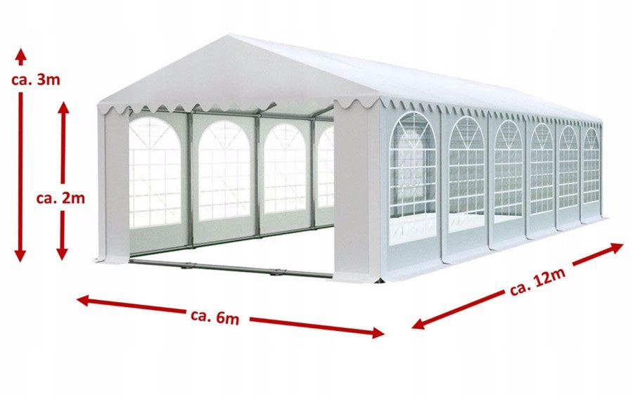 Commercial Wedding Party Tent 6x12 GARDEN GASTRONOMIC Manufacturer Rot Service