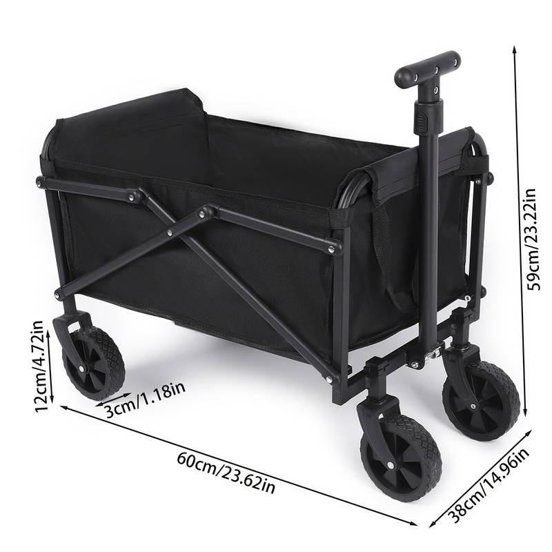 Compact Folding Mini Garden CART BEACH Transport with Black Manufacturer code Duży Wózek Plażowy M