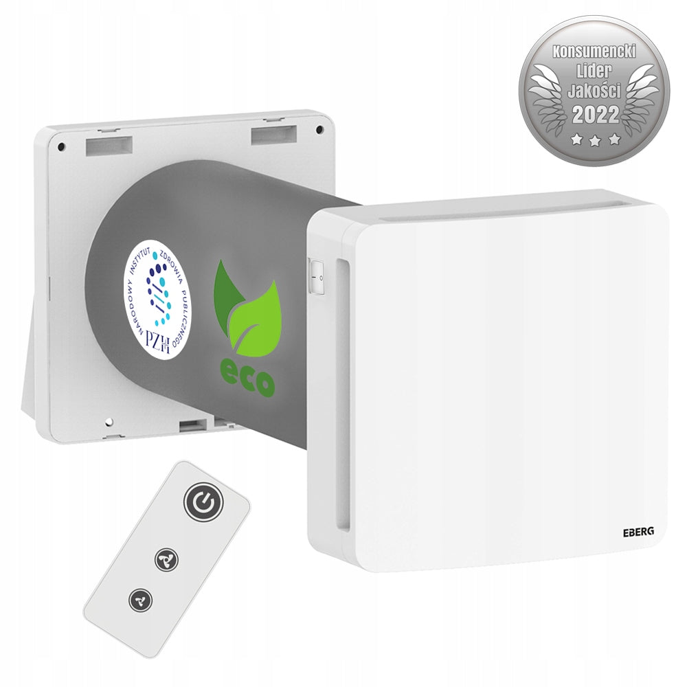 Compact wall recuperator EBERG REQU2 160 60 m3/h + Remote control Product weight with unit packaging 4.4 kg