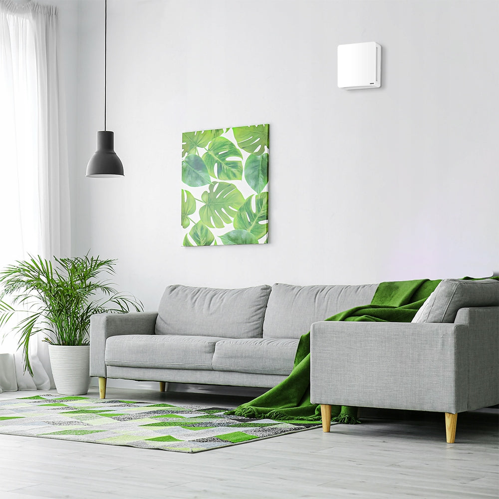 Compact wall recuperator REQU2 + 100 remote control 30m3/h humidity sensor Range of energy efficiency classes A+ - G